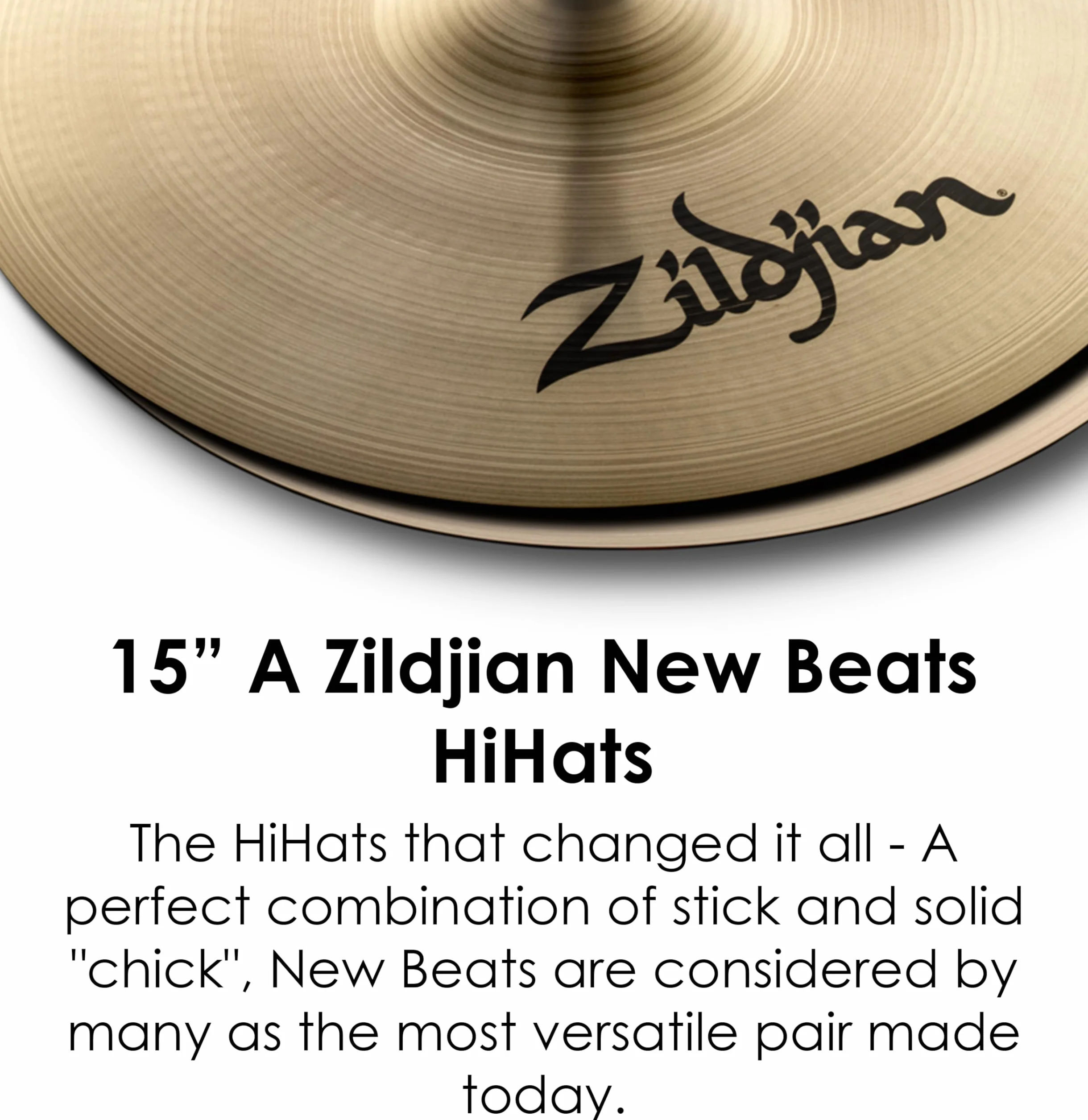Zildjian A' Zildjian NewBeat HiHat 15", Traditional Finish - HiHat