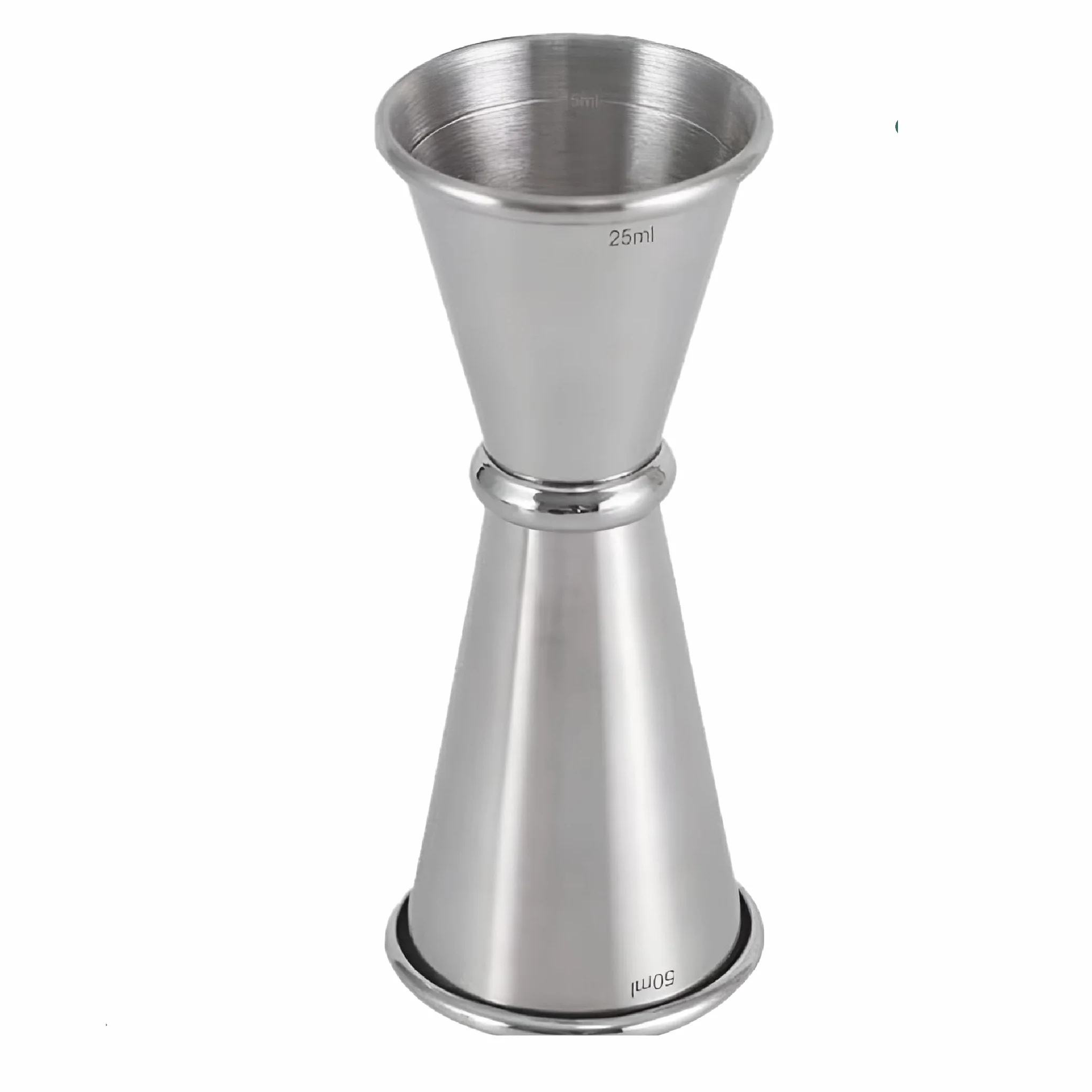Misurino Cocktail in acciaio INOX doppia tazza di misurazione, per bar, feste, vino, cocktail, bevande, shaker Misurino per Bevande Barista Professionale Misura Tazza (30/50ML Arrotondato)