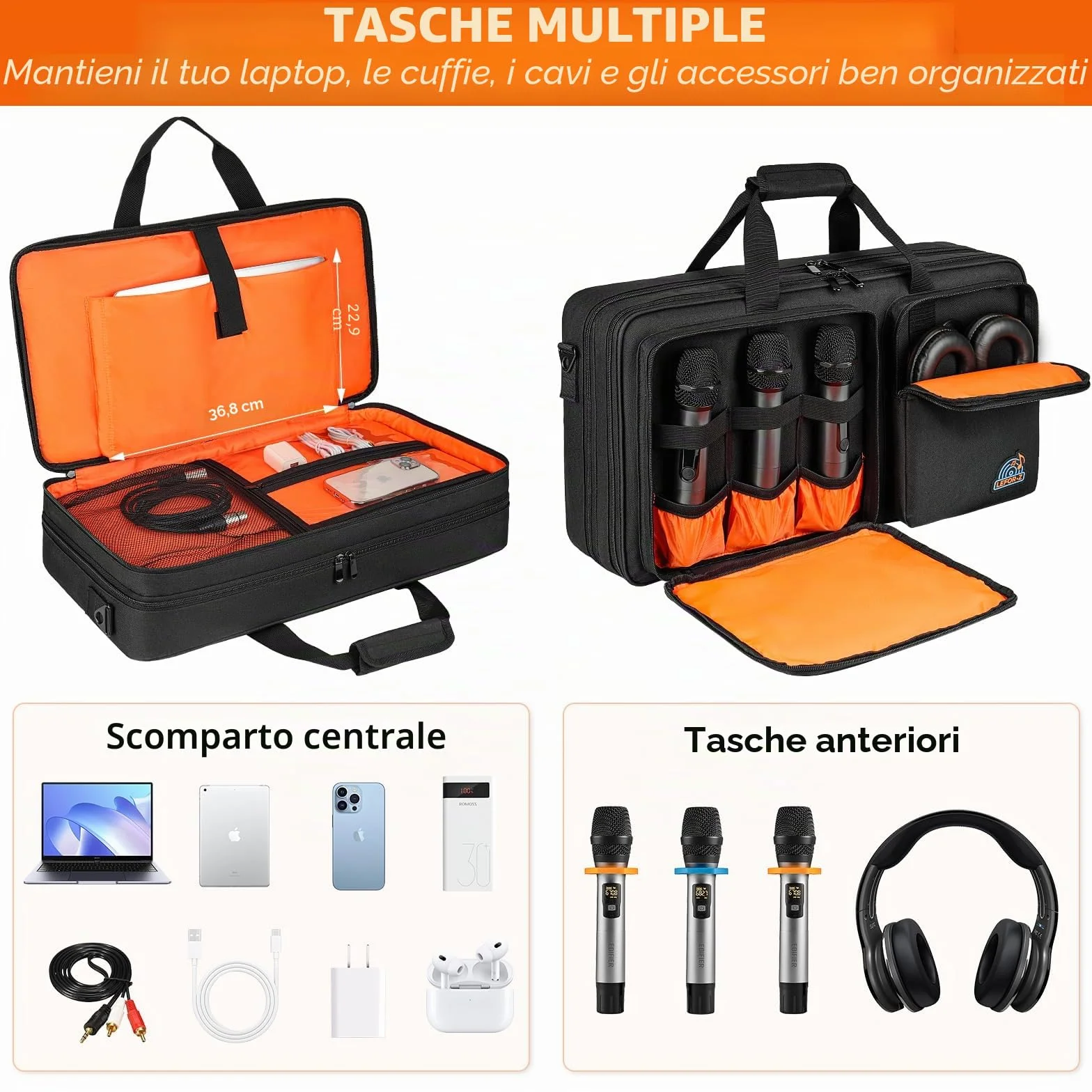 Custodia Protettiva da Viaggio per Pioneer DJ DDJ-FLX4/DDJ-REV1/DDJ-400/DDJ-SB3/DDJ-RB,Borsa Imbottita con Tracolla Regolabile per DJ Controller Adatta Numark Mixtrack Pro FX/Platinum FX/Roland DJ-202