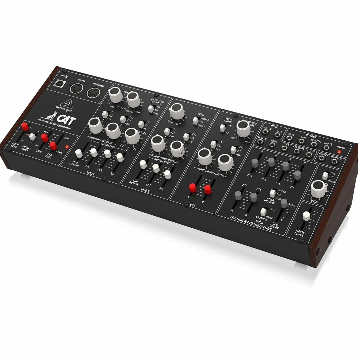 Behringer Cat Legendary Duophonic Analog Synthesizer With Dual Vcos, 4 Mixable Waveforms, External Signal Processor