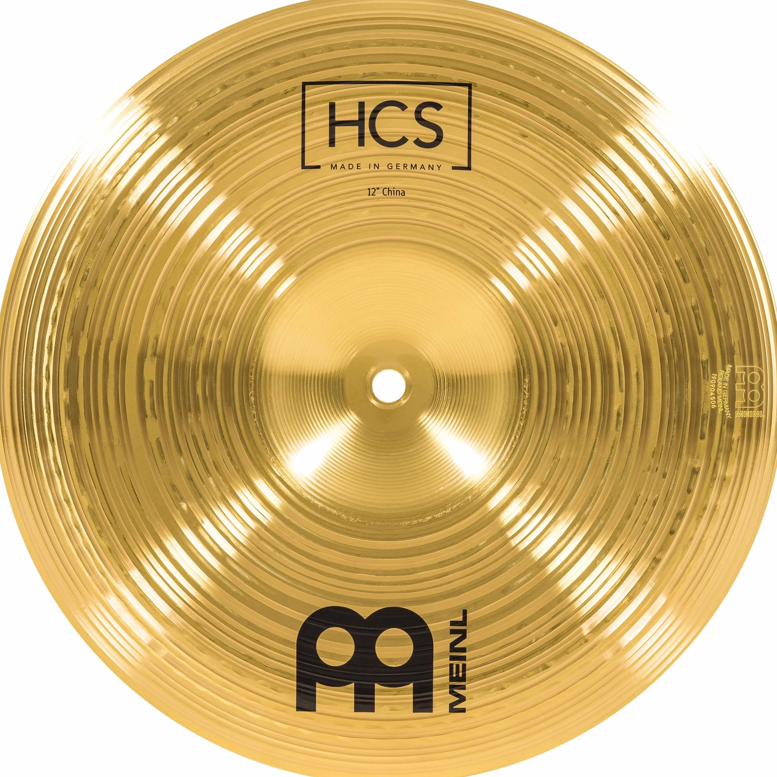 Meinl Cymbals HCS piatto China 12 pollici (30,48cm) per Batteria – Finitura Tradizionale Ottone, Made In Germany (HCS12CH)