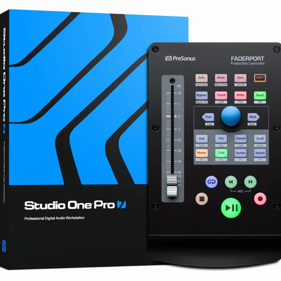 PreSonus FaderPort V2 – Controller DAW USB con Fader Motorizzato da 100mm, Supporto per Studio One e Protocolli HUI,Mackie