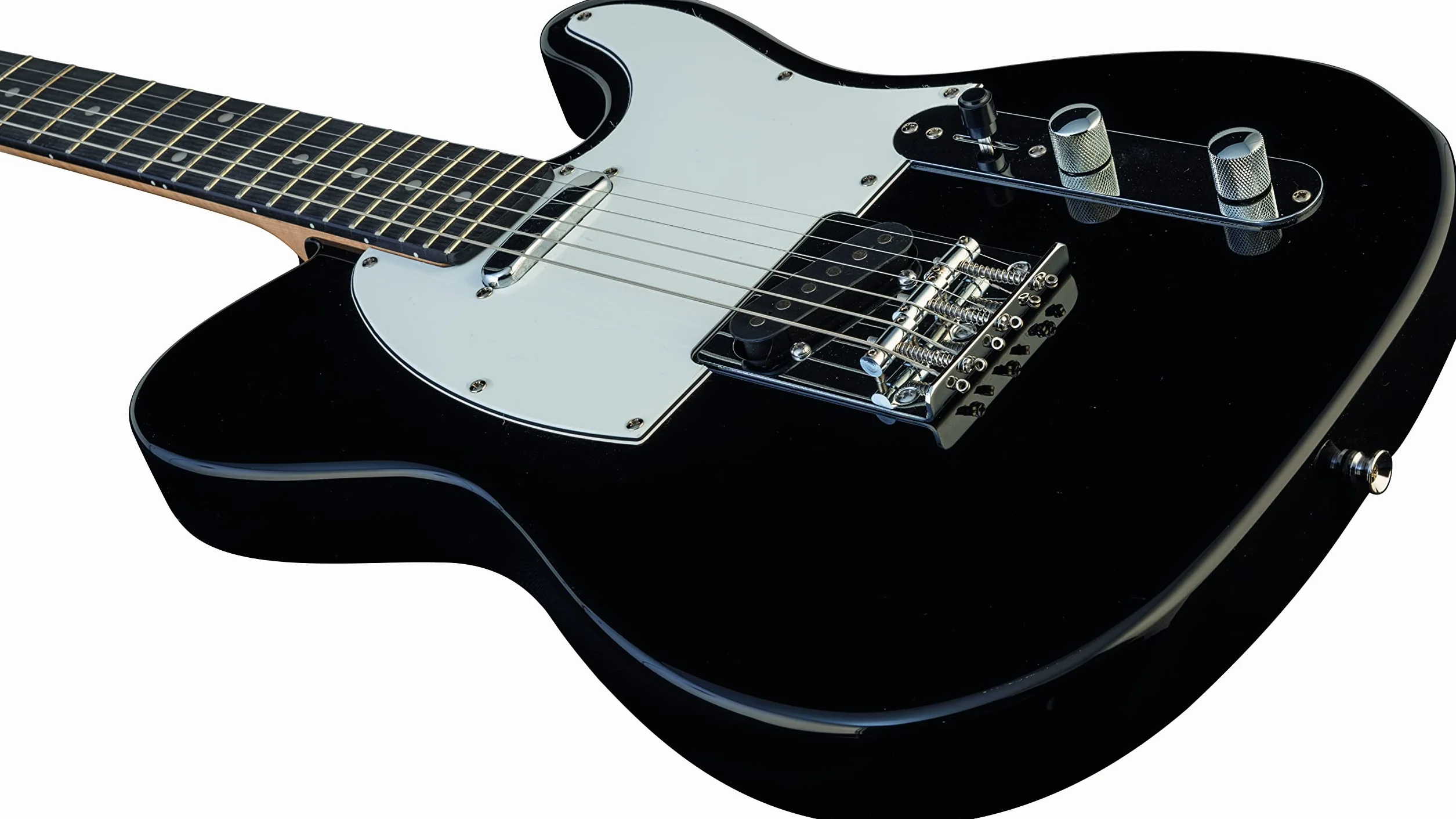 Eko VT-380 BLACK, Chitarra Elettrica Forma TELE, Colore Nero e Bianco