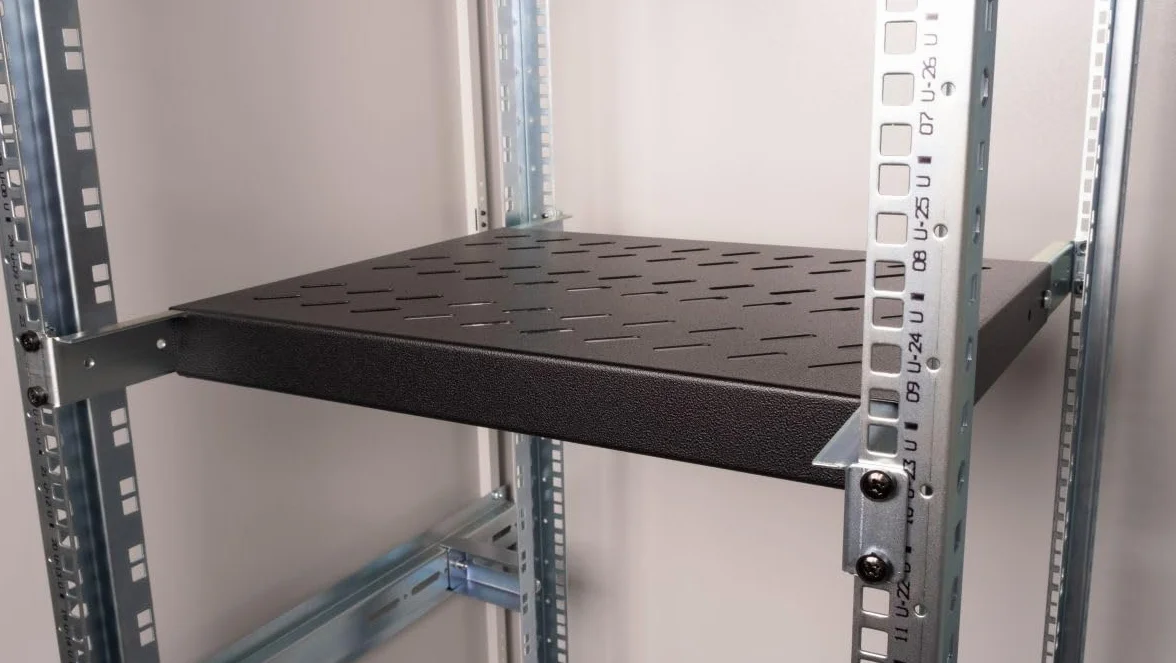 Equip Mensola variabile 19", 1U, 350 mm, Nero
