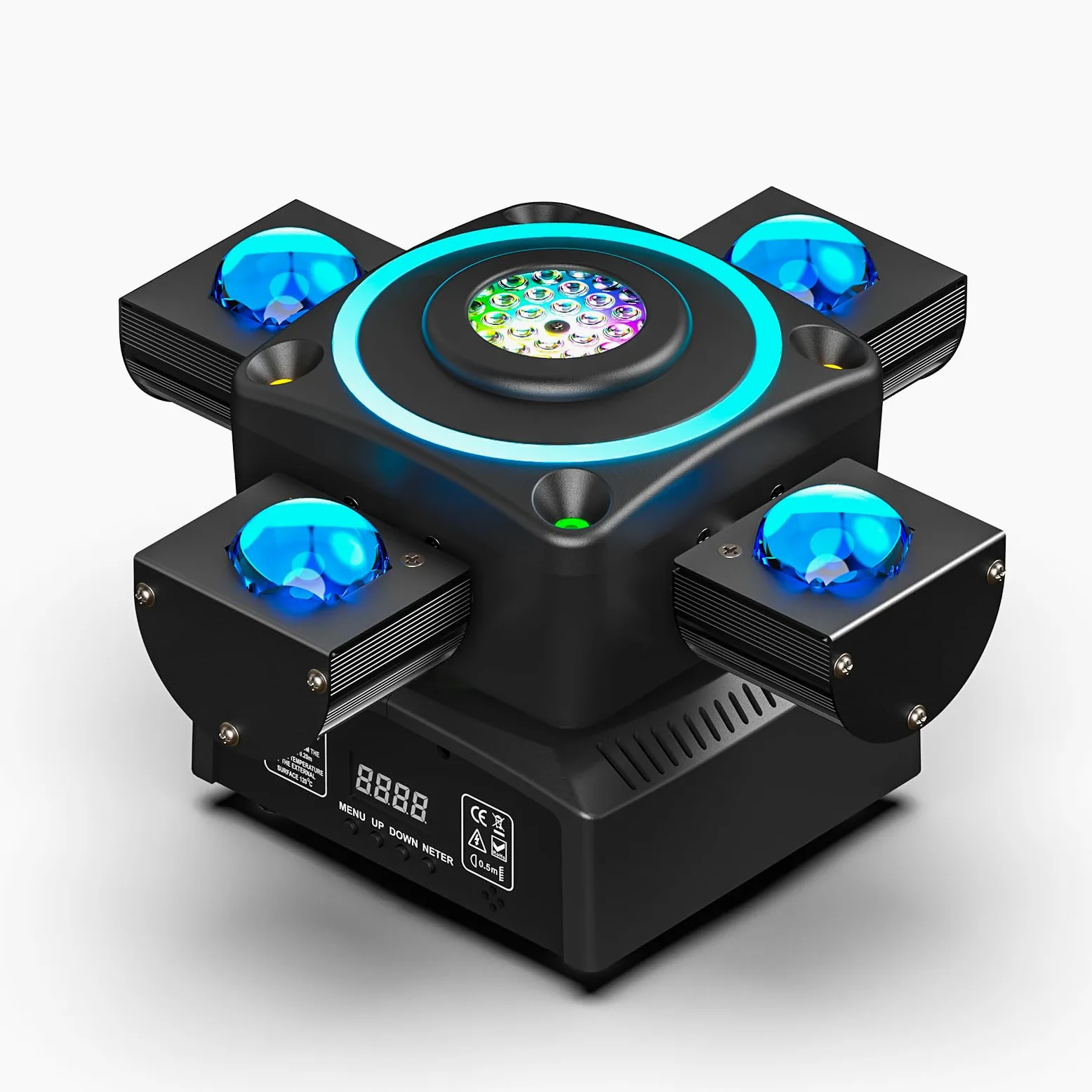Teste Mobili LED 100W RGBW Luci Discoteca 19CH Luci Palco Fari per DJ Feste Bar Club Illuminazione