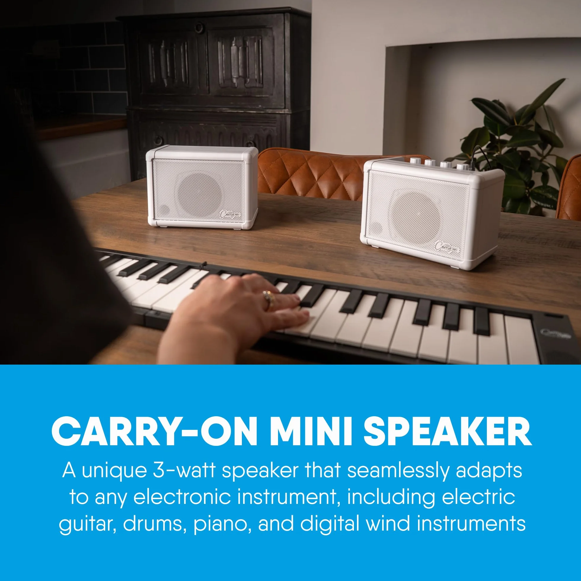 Carry-on Mini altoparlante compatto da 3 Watt Mini amplificatore combinato portatile per chitarra basso tasti batteria elettronica e voce