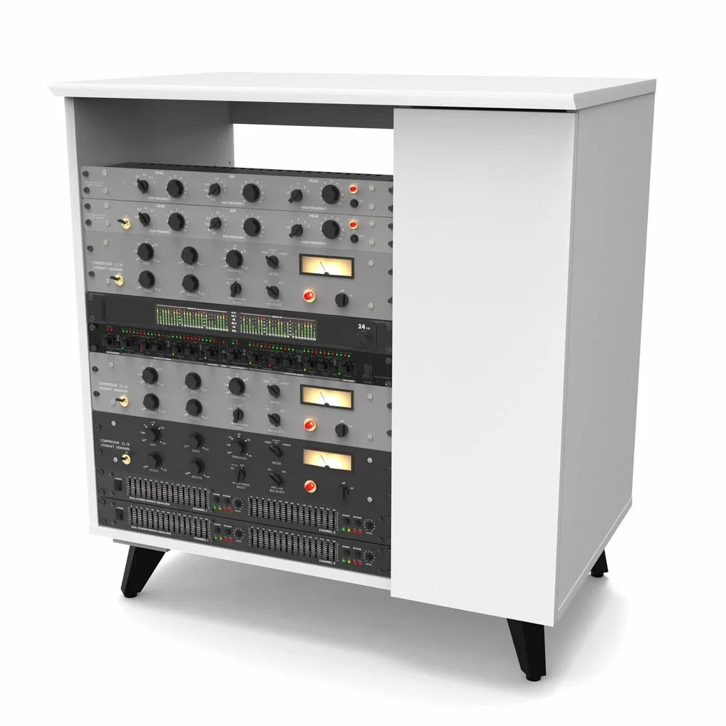 Glorious Modular Side Rack White - Estensione rack da studio per le serie Sound Desk e Workbench
