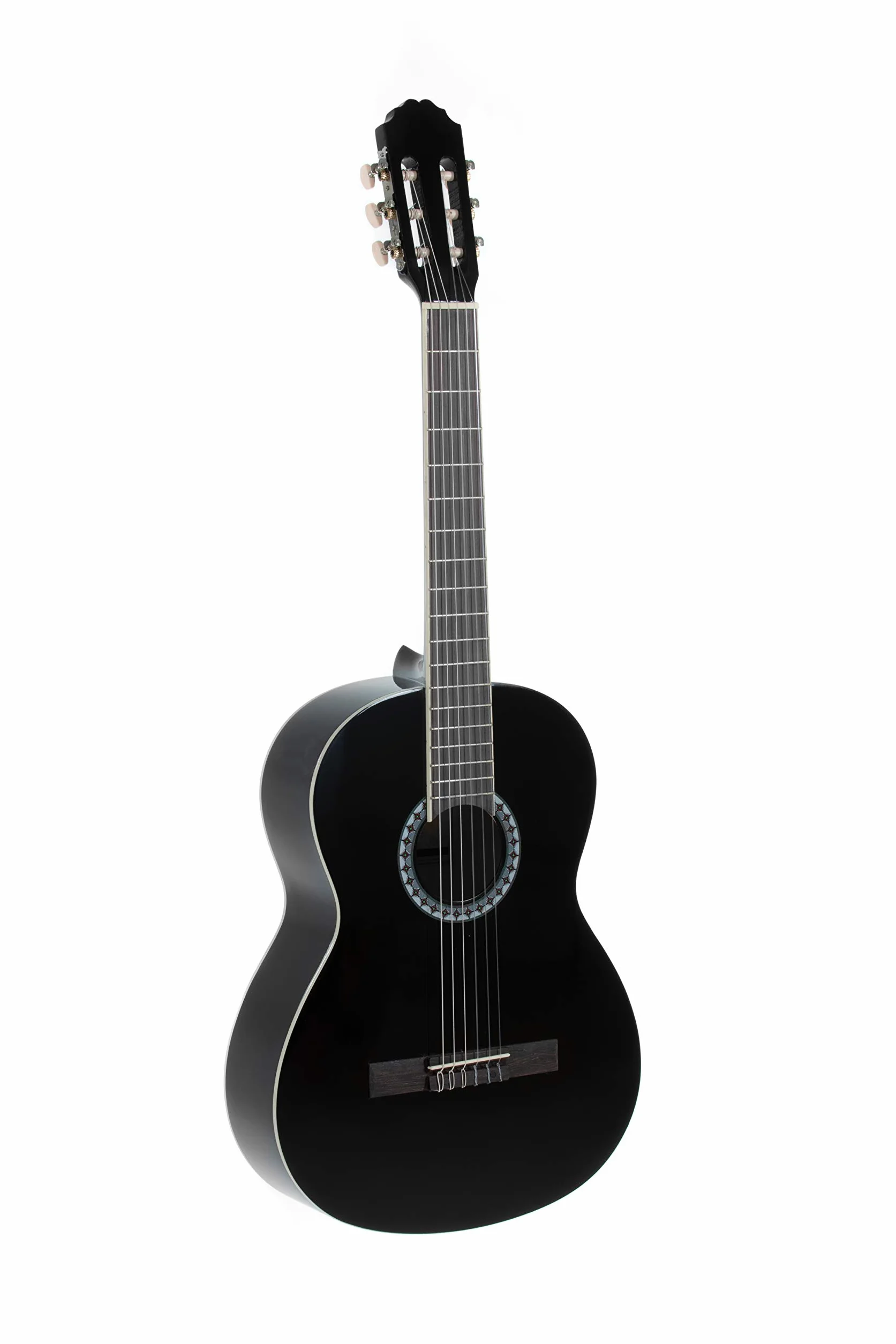 GEWA Chitarra classica, Chitarra Basic, corpo tiglio, tastiera in legno di pakka, meccaniche cromate, 4/4 nero