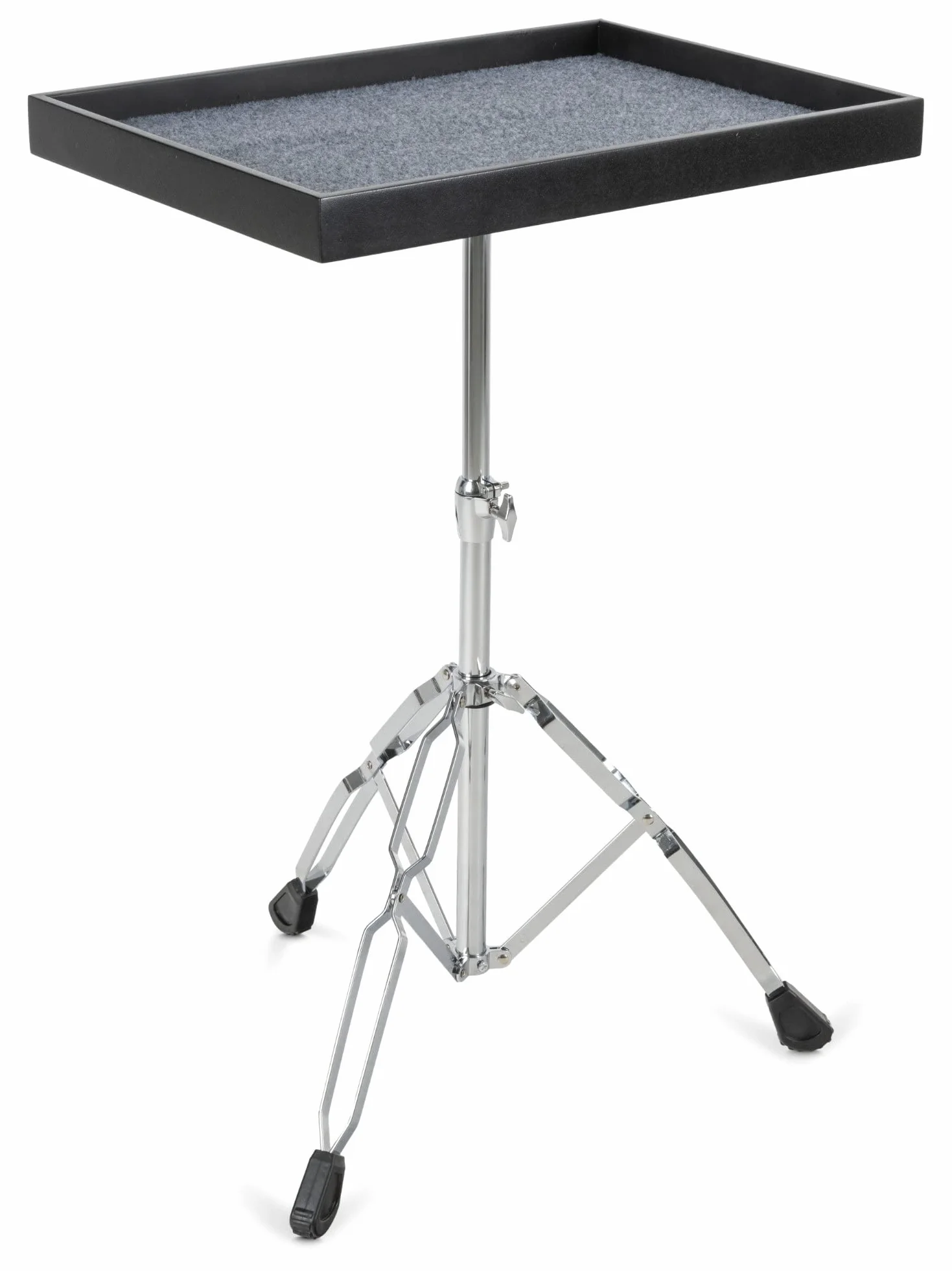 XDrum UPT1 Universal Percussion Table - Adjustable Height - 56x40 cm - Soft Felt Base - Stable Tripod Frame - Ideal for Musicians, Mixer, Laptop & more - Black