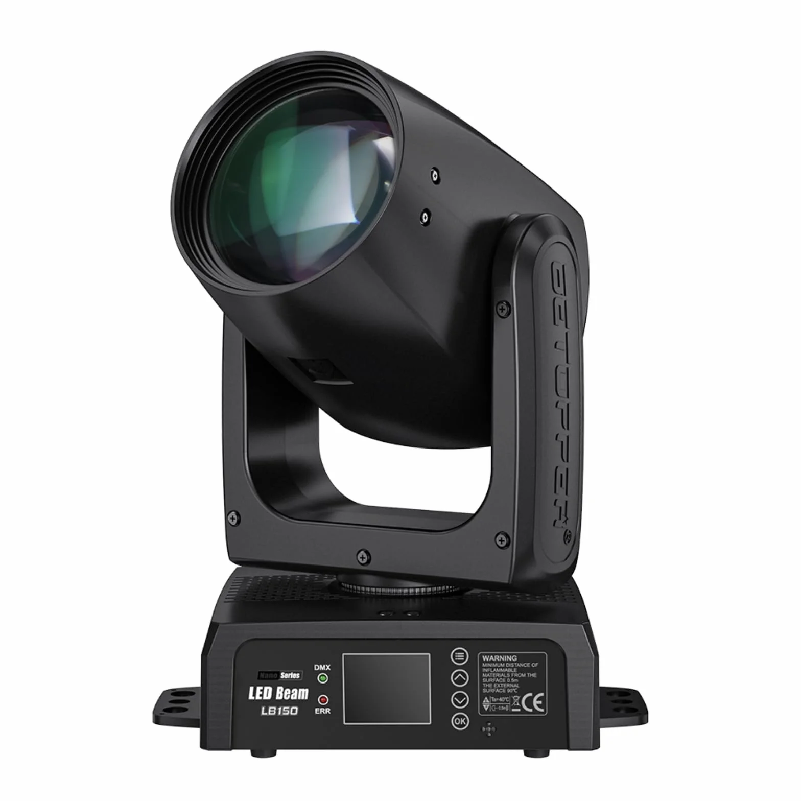BETOPPER 150W Teste Mobile Luci Discoteca LED RGBW Beam 12 GOBO 12 Colori 1 Prisma DMX Controllo Sonoro Luci Sceniche per DJ, Festa, Bar, Matrimonio, Illuminazione da Palco, 1 Pezzo