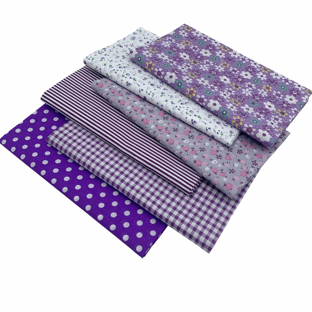 aufodara 6 Pezzi 50 x 80 cm Tessuto Artigianale Tessuti Tessuto Cotone Grande Stoffa Patchwork Cucito Creativo Stoffe a Metro Materiali per Hobby Creativi Fatto a Mano (Viola)