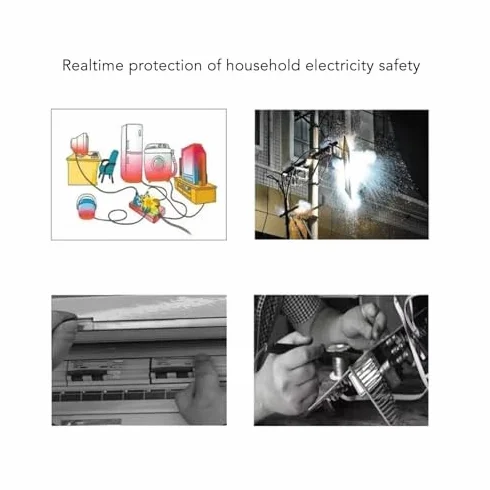 Dispositivo di Protezione da Sovratensione e Sottotensione WiFi, 230V 50/60Hz, Telecomando, 63A, Stabilizzatore di Tensione Regolabile