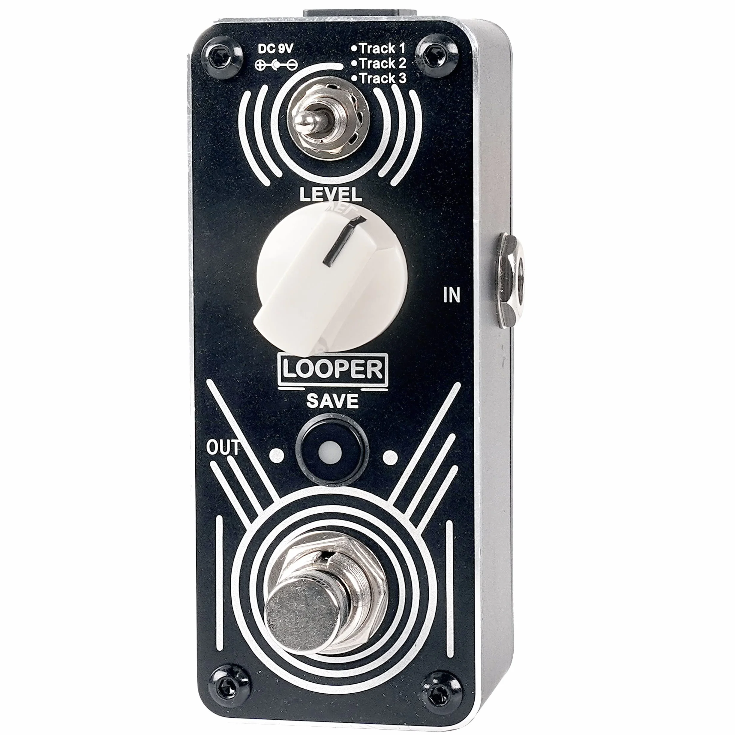Sondery Pedale triplo Looper, accesso al caricamento/download di file musicali da/a 3 tracce tramite cavo USB chiuso, ogni traccia 30 minuti di tempo di looping, pedale loop illimitato sovraincisioni