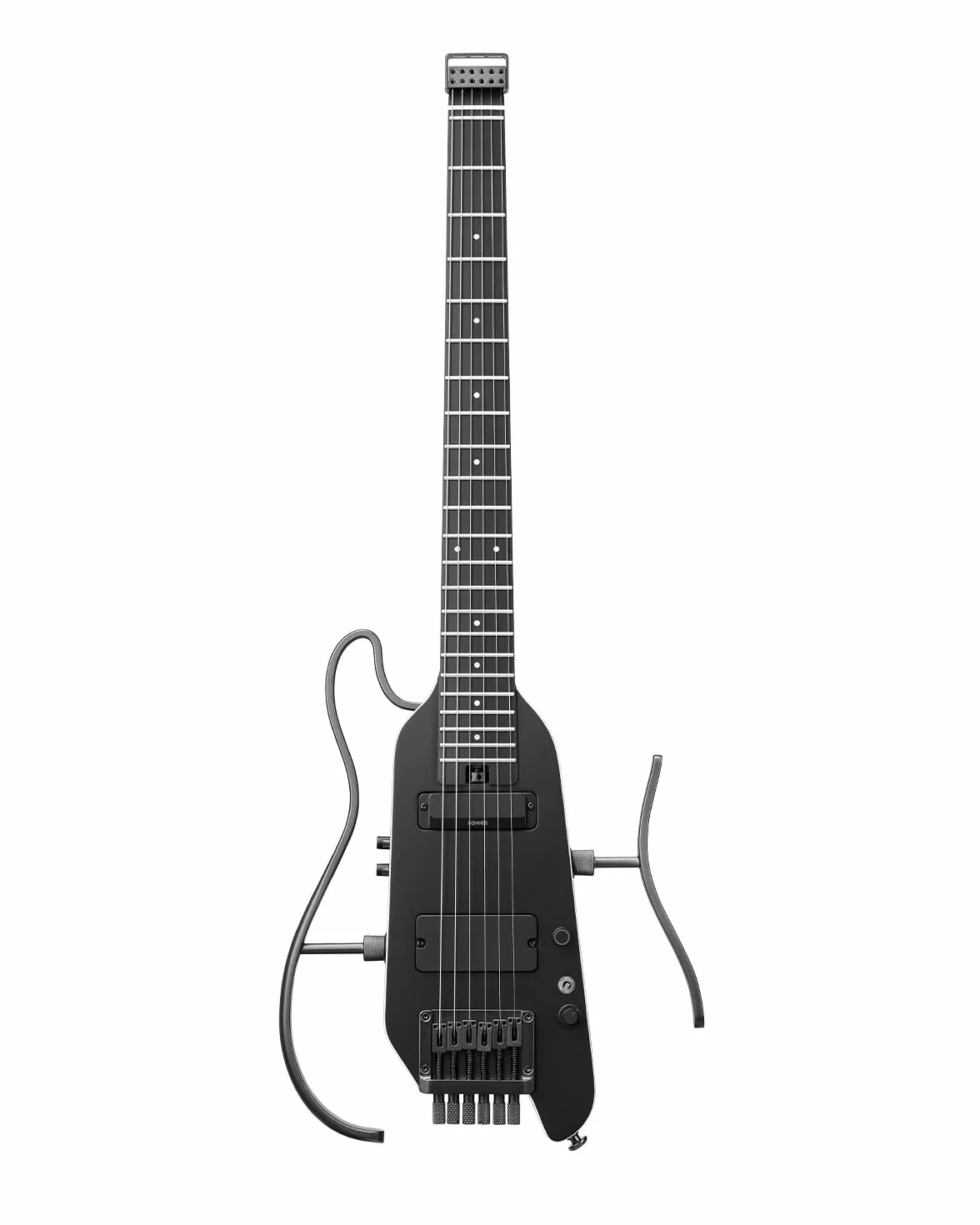 Donner HUSH X PRO Kit Chitarra Elettrica – Chitarra da viaggio intelligente con dozzine di combinazioni preimpostate, 7 opzioni di simulazione del tono, Nero