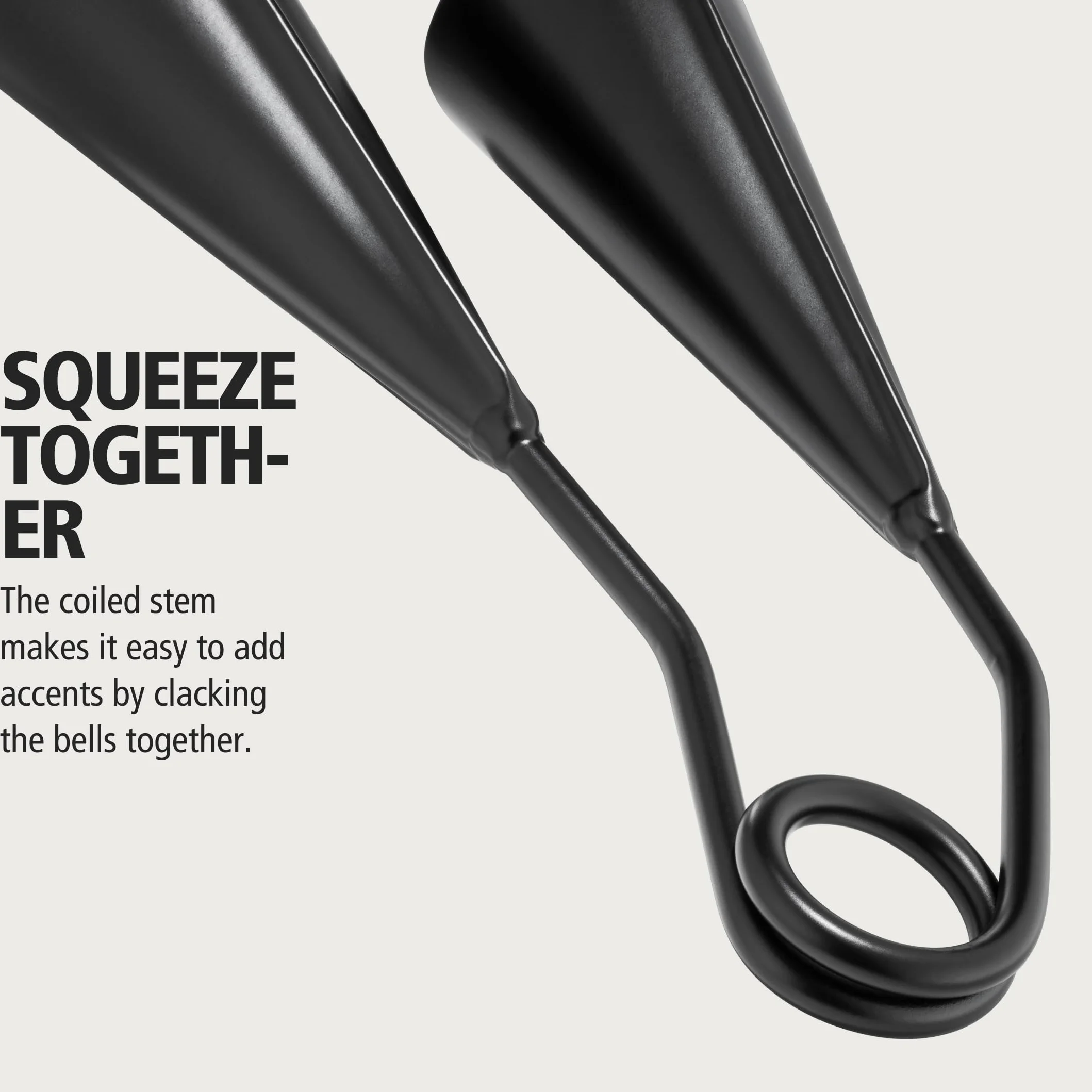 Meinl Percussion - A-GO-GO Bell piccolo, verniciato a polvere, Colore: Nero (STBAG5)