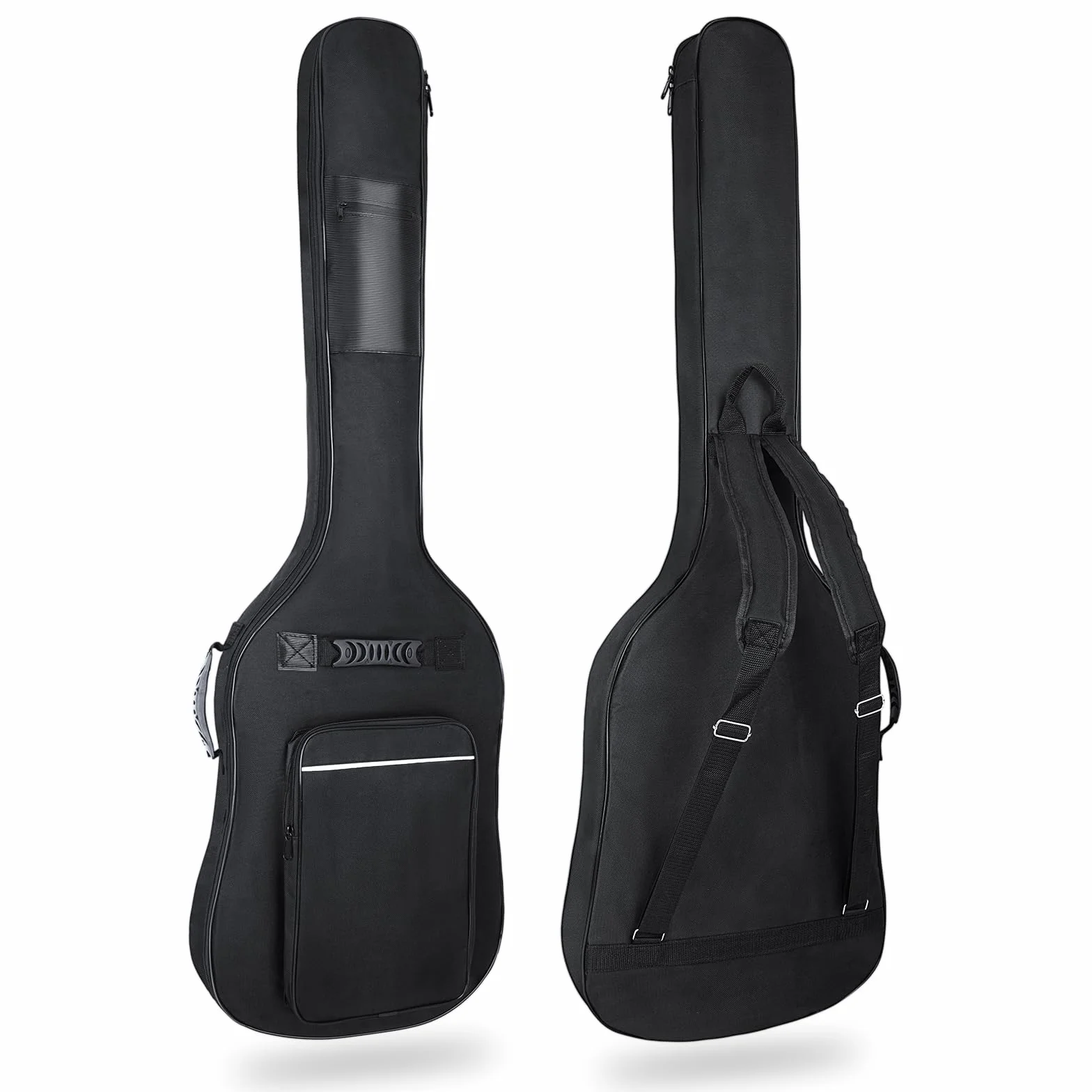 Custodia impermeabile per basso elettrico, imbottitura da 9 mm, borsa per basso elettrico, borsa per basso elettrico, con tracolla protettiva e tasche, tracolla regolabile, Nero