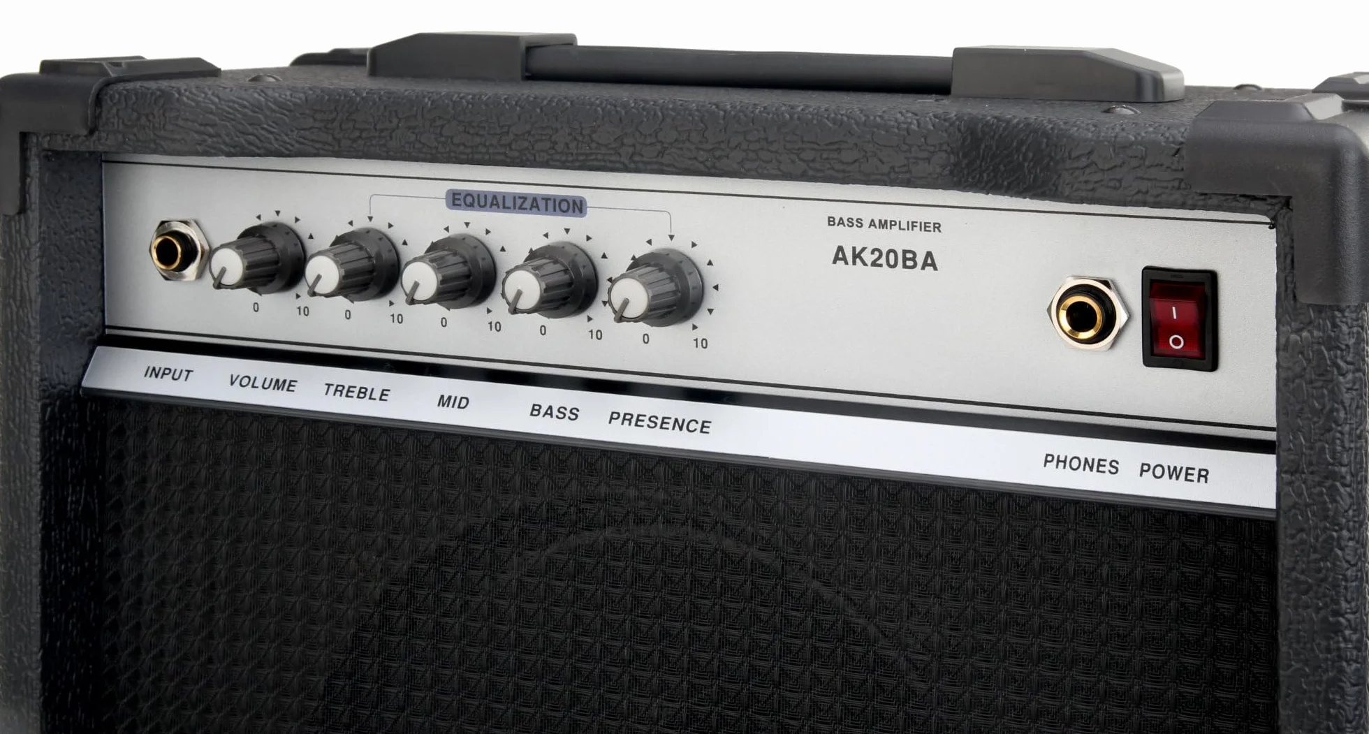 Soundking AK20BA Amplificatore Basso 20W RMS - Equalizzatore 4 bande - Speaker 8" - Uscita cuffie & pedale - Combo ideale per principianti con angoli protettivi robusti.