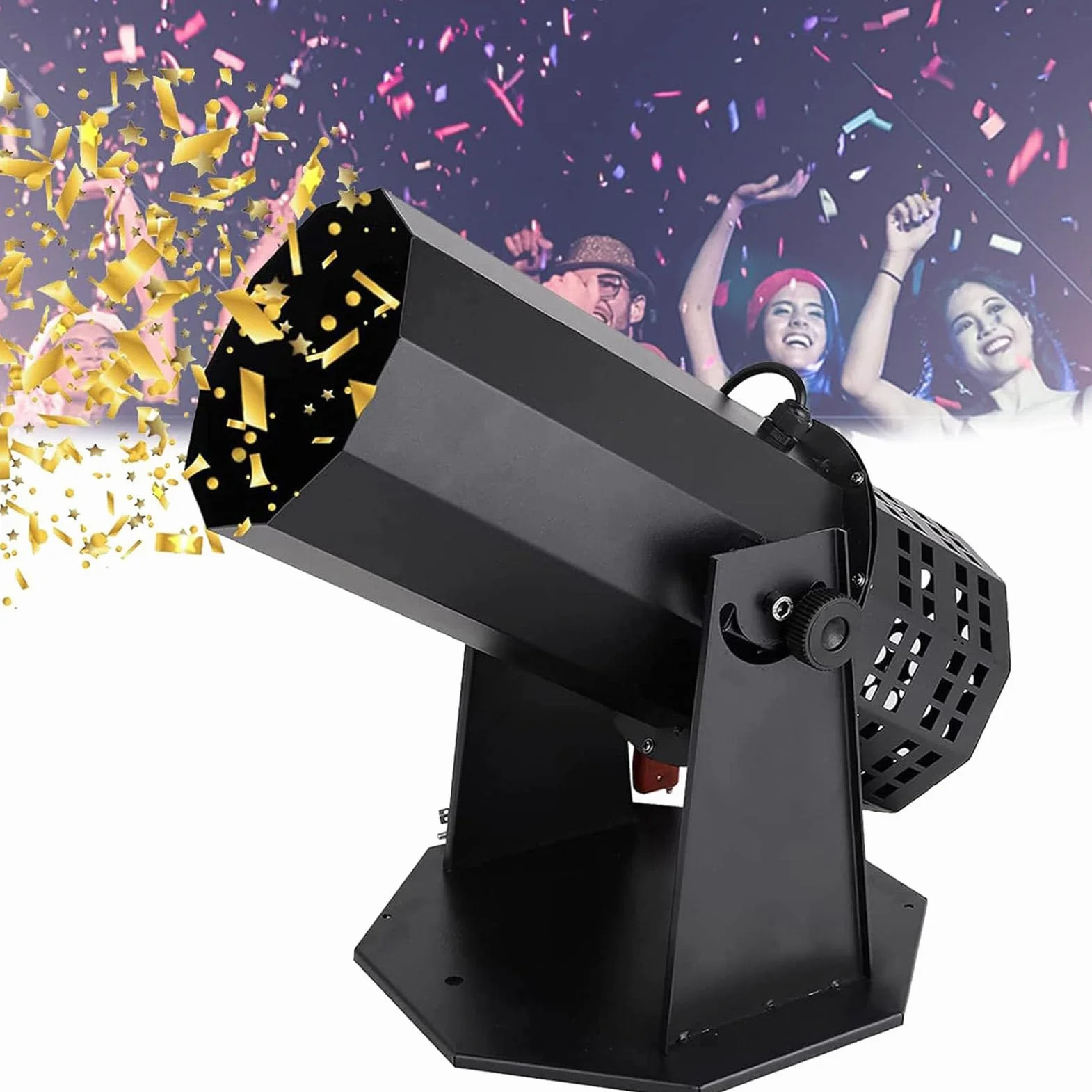 Macchina elettrica di Cannone coriandoli 1500w con cotetti di Lancio di coriatori Colla cotendo con Telecomando Wireless per Halloween, Feste di concerti DJ Compleanno,Machine+ColorPaper