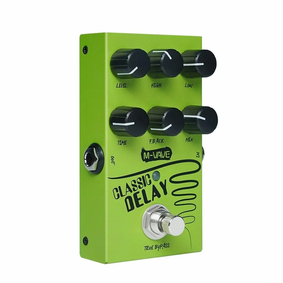 True Bypass Classic Delay Pedal con 600ms Tempo di ritardo massimo per esplorazione musicale