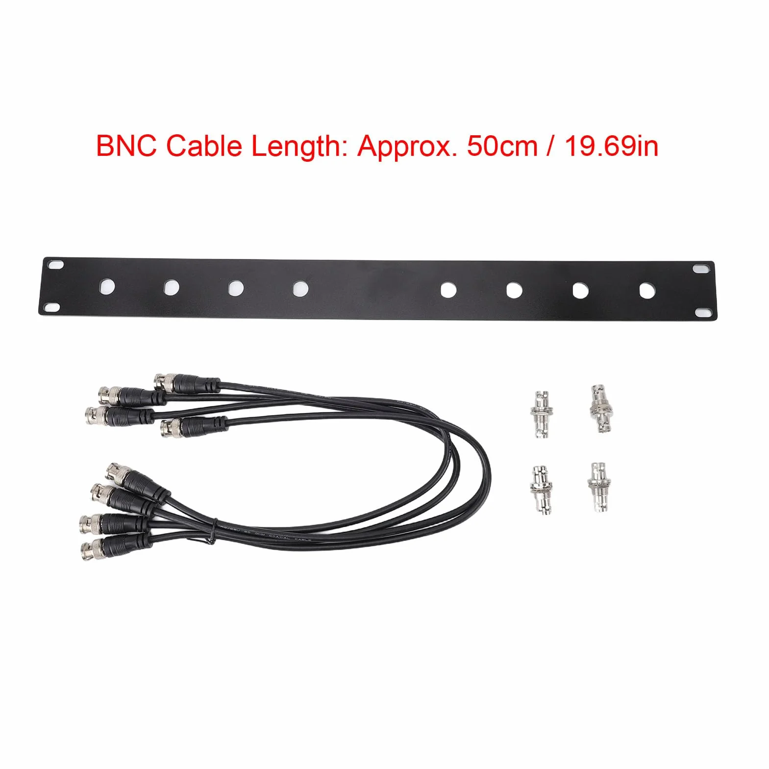 Jectse Kit Antenna BNC, 4 Cavi di Collegamento Cavo BNC da 50 Cm/19,69 Pollici Kit di Montaggio su Rack per Antenne Kit di Riposizionamento per Rack di Antenne per Montaggio Anteriore