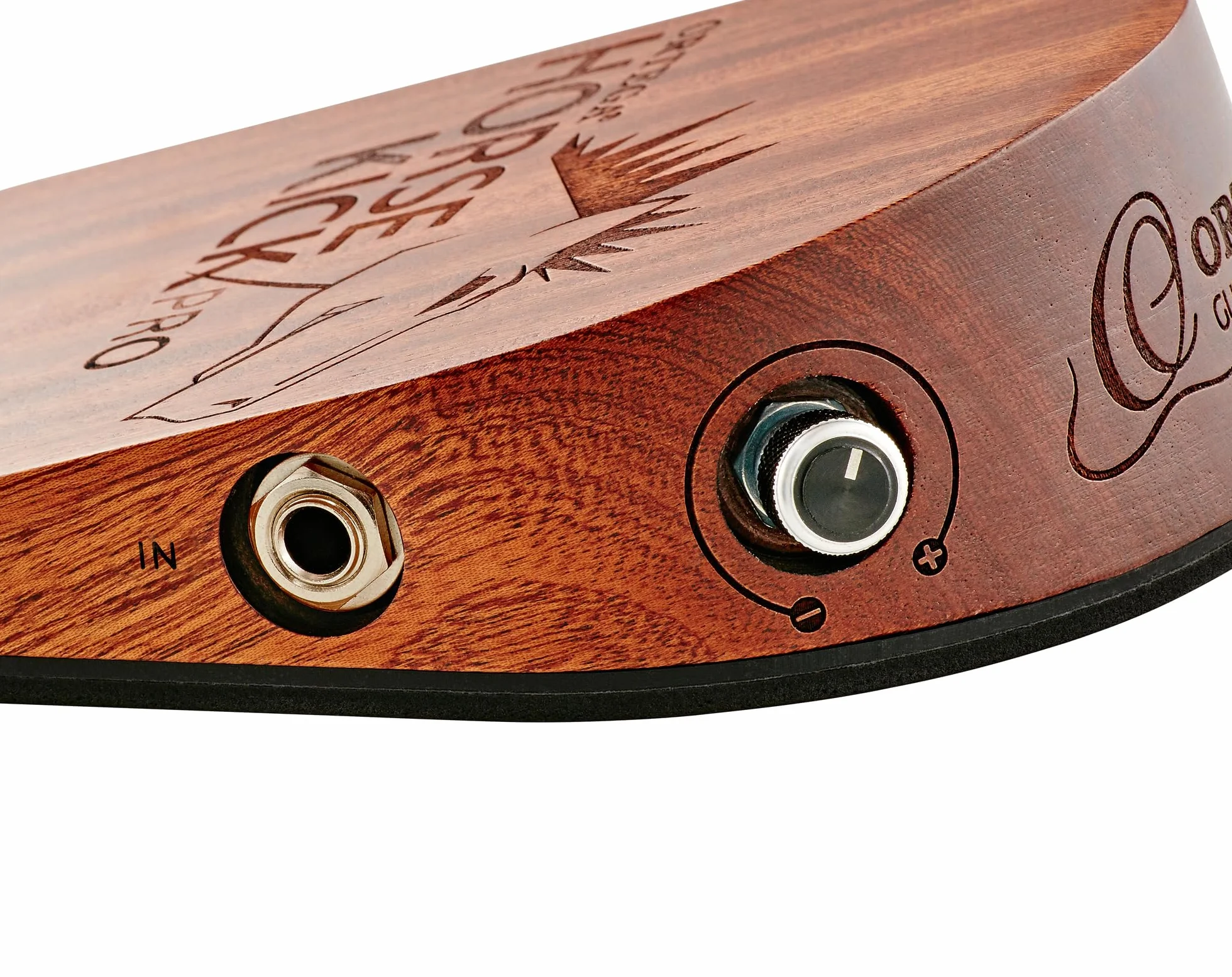 Ortega Guitars Digital Stomp Box – Pedale Effetto per Chitarristi, Cantanti, Cantautori – Sample di Percussioni Digitali – Legno di Sapele, Natural (HORSEKICKPRO)