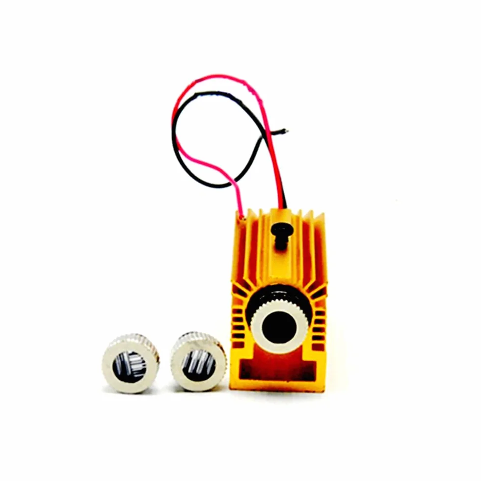 3in1 Dot/Line/Cross 650nm 200mW Red Laser Diode Module 5V w 12mm Heatsink/Holder