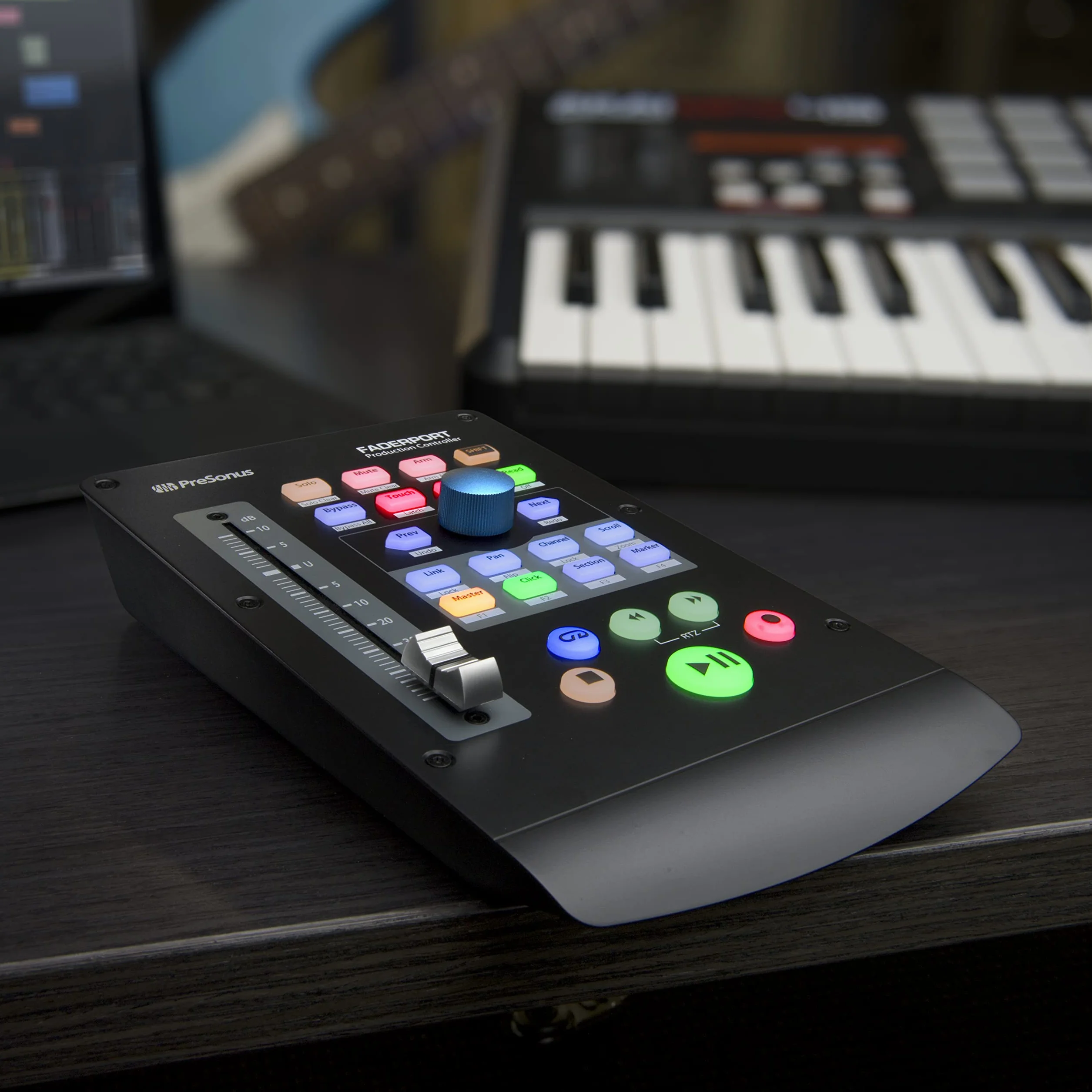 PreSonus FaderPort V2 – Controller DAW USB con Fader Motorizzato da 100mm, Supporto per Studio One e Protocolli HUI,Mackie