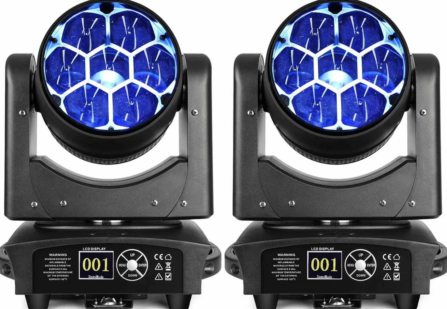 BETOPPER Teste Mobili 350W Luci Discoteca,Moving Head LED 7x40W RGBW Beam/Wash/Zoom Bee Eye (LM0740-2)