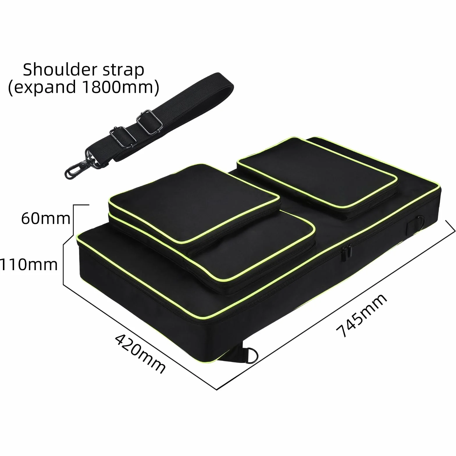 Consolle DJ Borsa Custodie per AlphaTheta DDJ-GRV6,per Pioneer DJ DDJ-FLX10/DDJ-1000SRT/DDJ-1000 DJ Controller,Custodia Viaggi Portatile con Tracolla,Borse per Cuffie,Tablet,Cavo