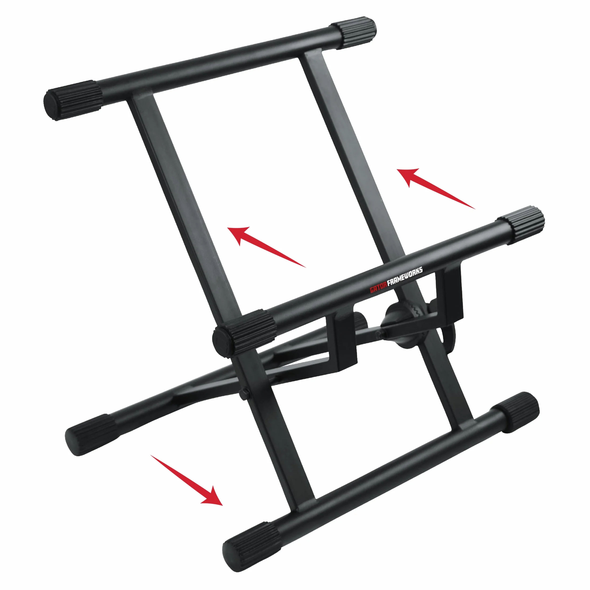 GATOR FRAMEWORKS – Supporto per Amplificatore Combo | Design Pieghevole, Struttura in Acciaio, Piedini Livellatori in Gomma, Capacità Fino a 80 kg (GFW-GTR-AMP)