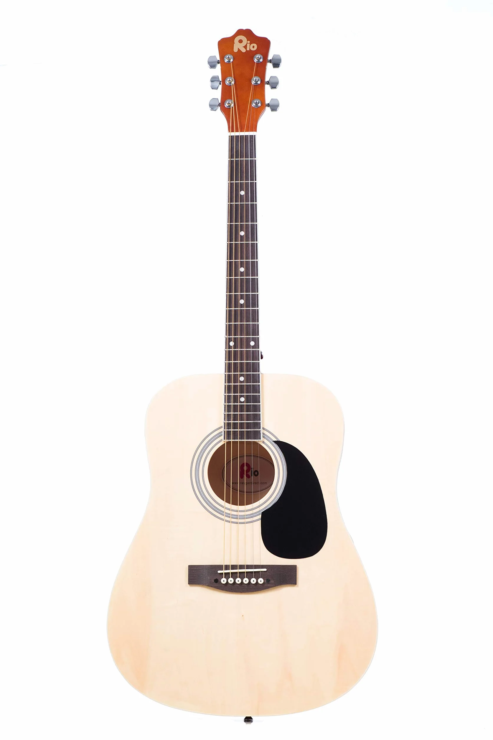 Rio Natural 4/4 Full Size 41 Pollici Chitarra Acustica Pacchetto Outfit Principiante Dreadnought Corda d'acciaio - NUOVO (Naturale)