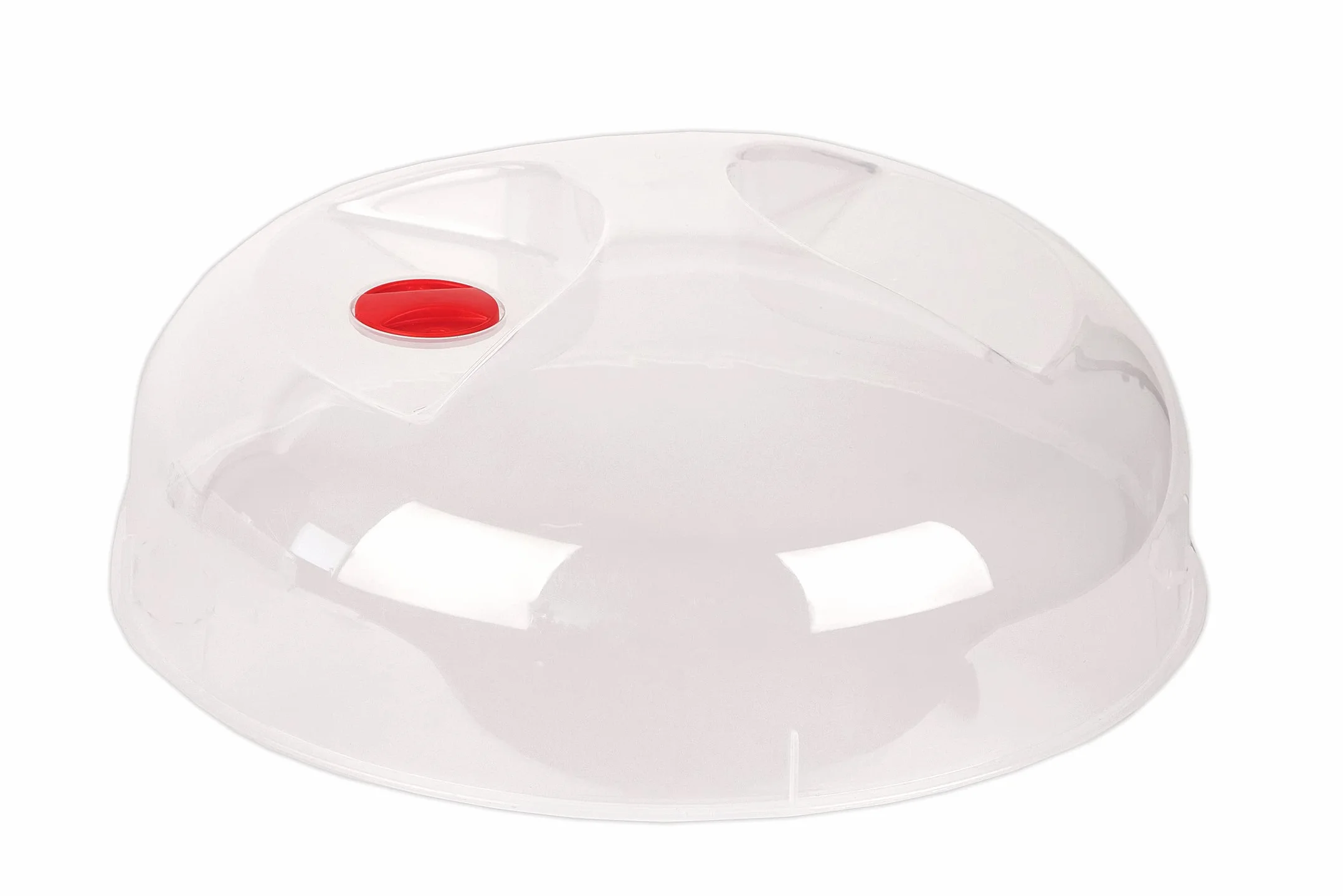 Heidrun 1911 Coperchio per Microonde, 30 cm, Trasparente/Rosso, 30 x 30 x 10 cm
