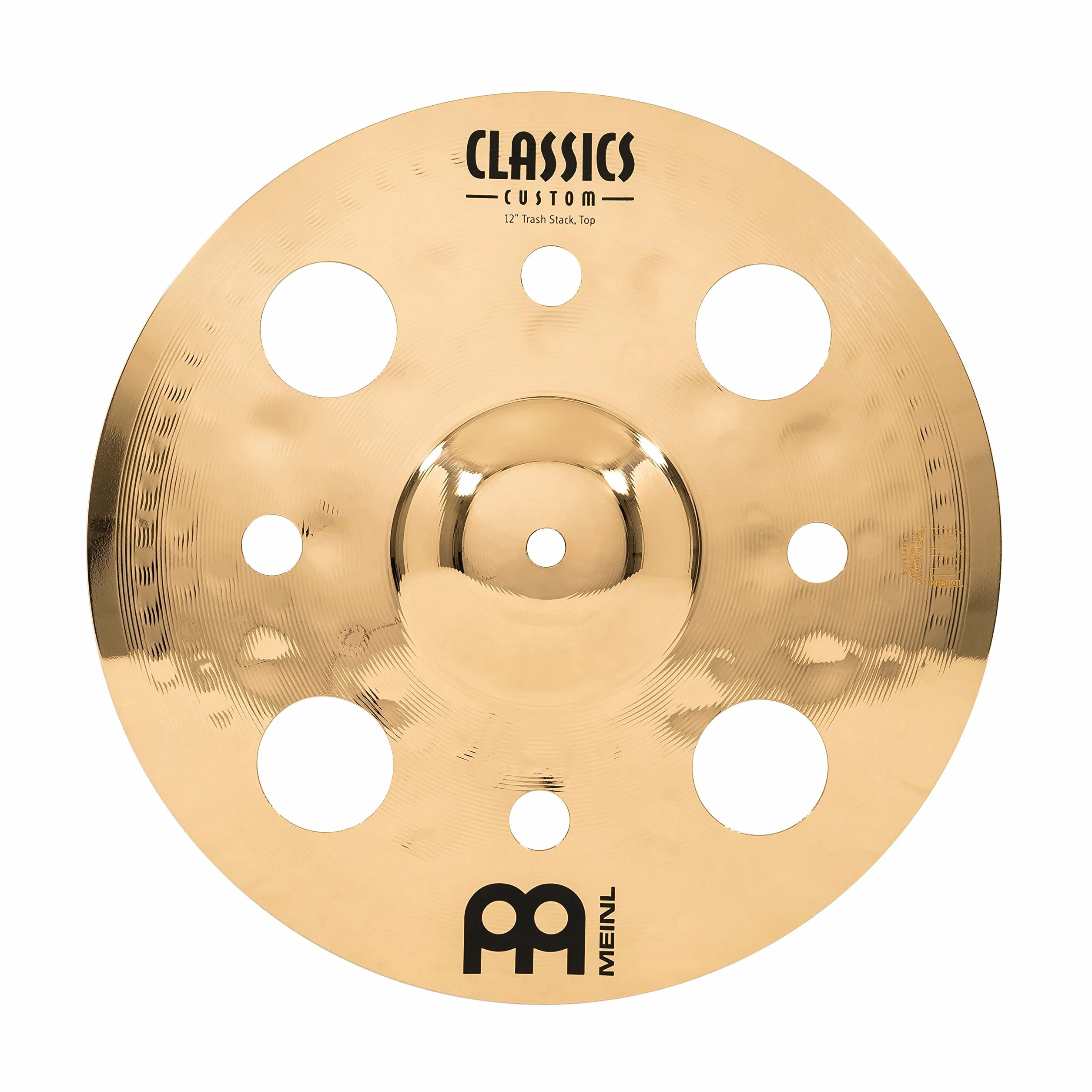 Meinl Cymbals Classics Custom Brilliant Piatti Trash Stack 12 pollici (30,48cm) con fori per Batteria - Coppia - Bronzo B12, Finitura Brillante, Prodotto in Germania (CC-12STK)