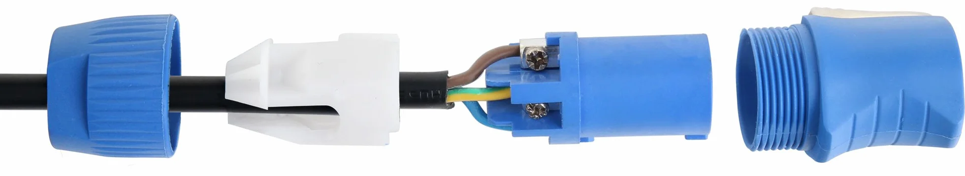 Pronomic Stage EUPPD-15 Cavo Ibrido Compatibile Schuko/Powercon + DMX 3 Poli, 15m (ideale per cablaggio di effetti luce e illuminazione da palco)