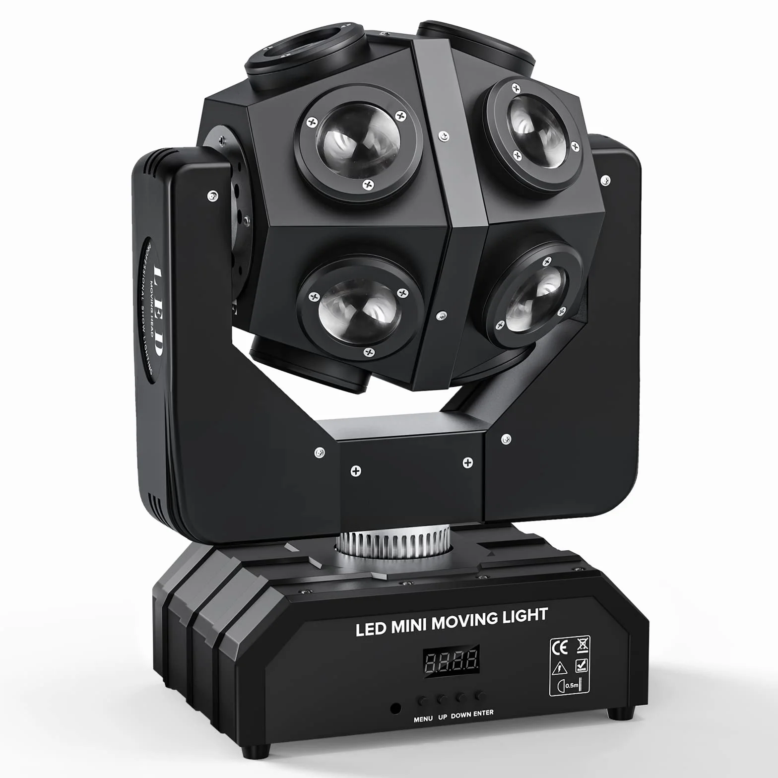 150W Teste Mobili LED RGBW 4 in 1 Moving Head Beam Rotazione a 360°Moving Head Beam Palcoscenico Lampada Sound-attivato Adatto per l'uso domestico nel bar del club della festa di Halloween-2PCS