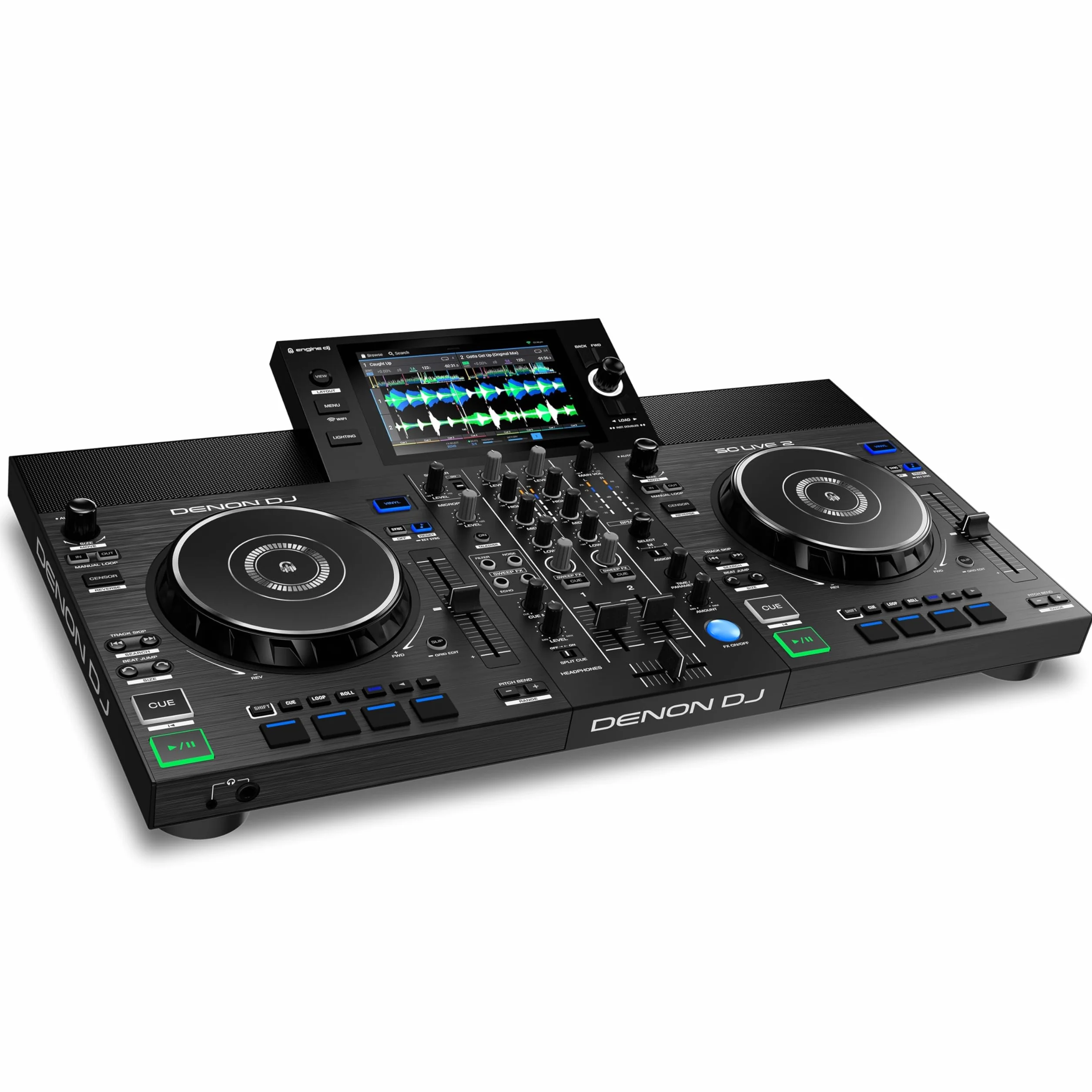 Denon DJ SC LIVE 2 – Console DJ con streaming da Amazon Music, Schermo Touch da 7”, Wi-Fi, casse, supporto per Serato DJ & Virtual DJ
