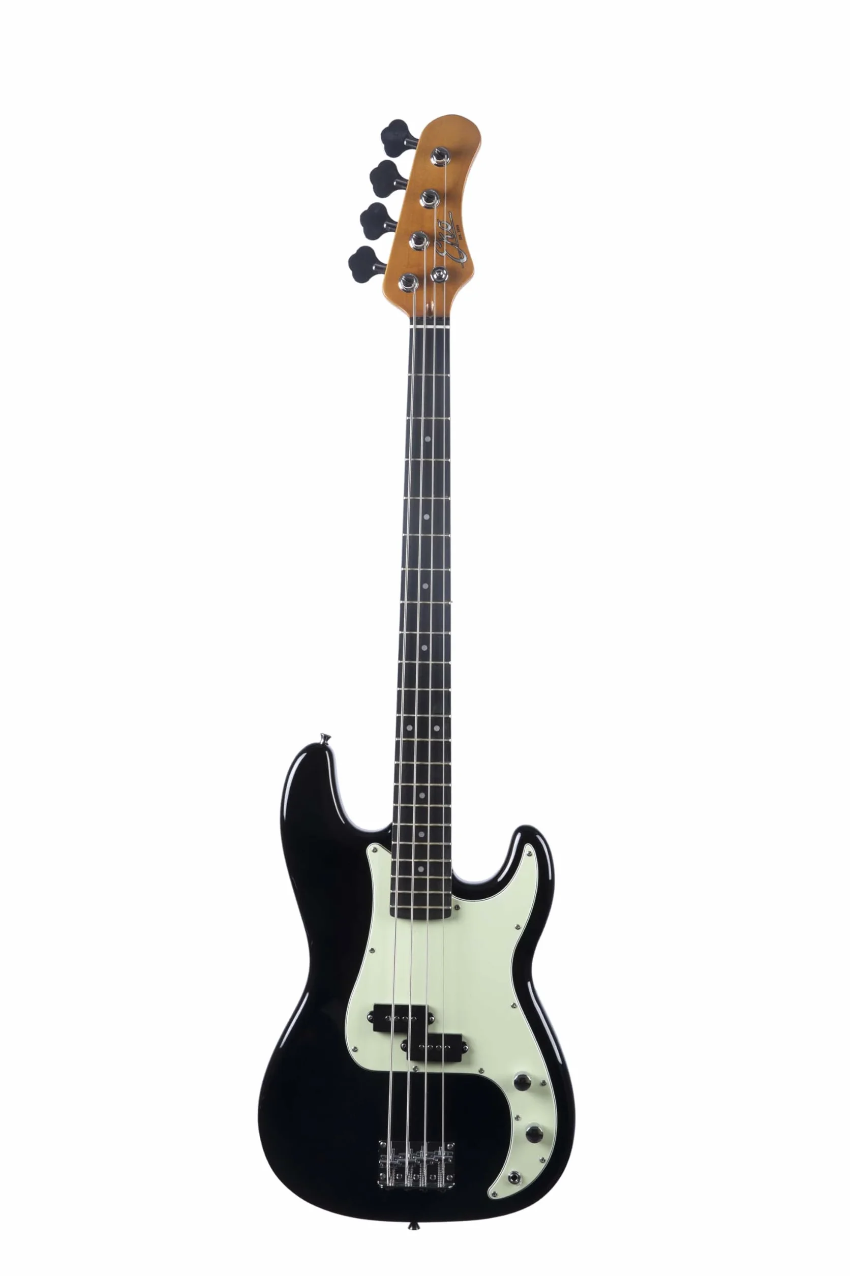 EKO GUITARS - Basso Elettrico PB‑300, 4 Corde, Corpo Pioppo, Manico Acero, Tastiera Laurel, 2 Pickup PB Humbucker, Ponte Vintage 4‑Saddle, Colore Nero