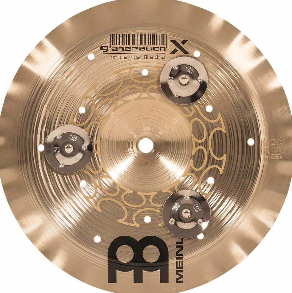Meinl Cymbals GX-10FCH-J Generation X Thomas Lang Signature - Piatto Jingle Filter China, 10" (25,4 cm), Finitura standard