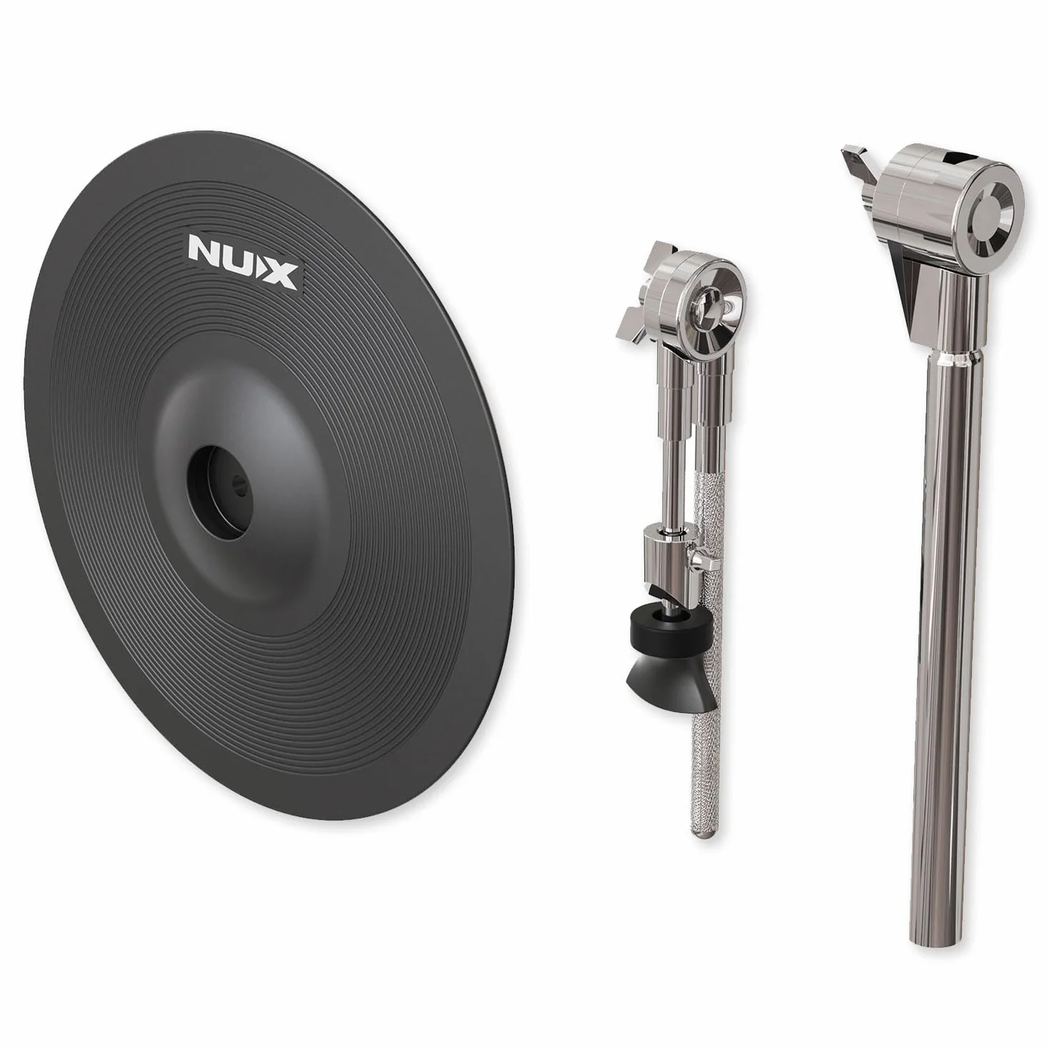 Nux DM8 - Set di piatti E-Drum da 12", con supporto e bacchette keepdrum