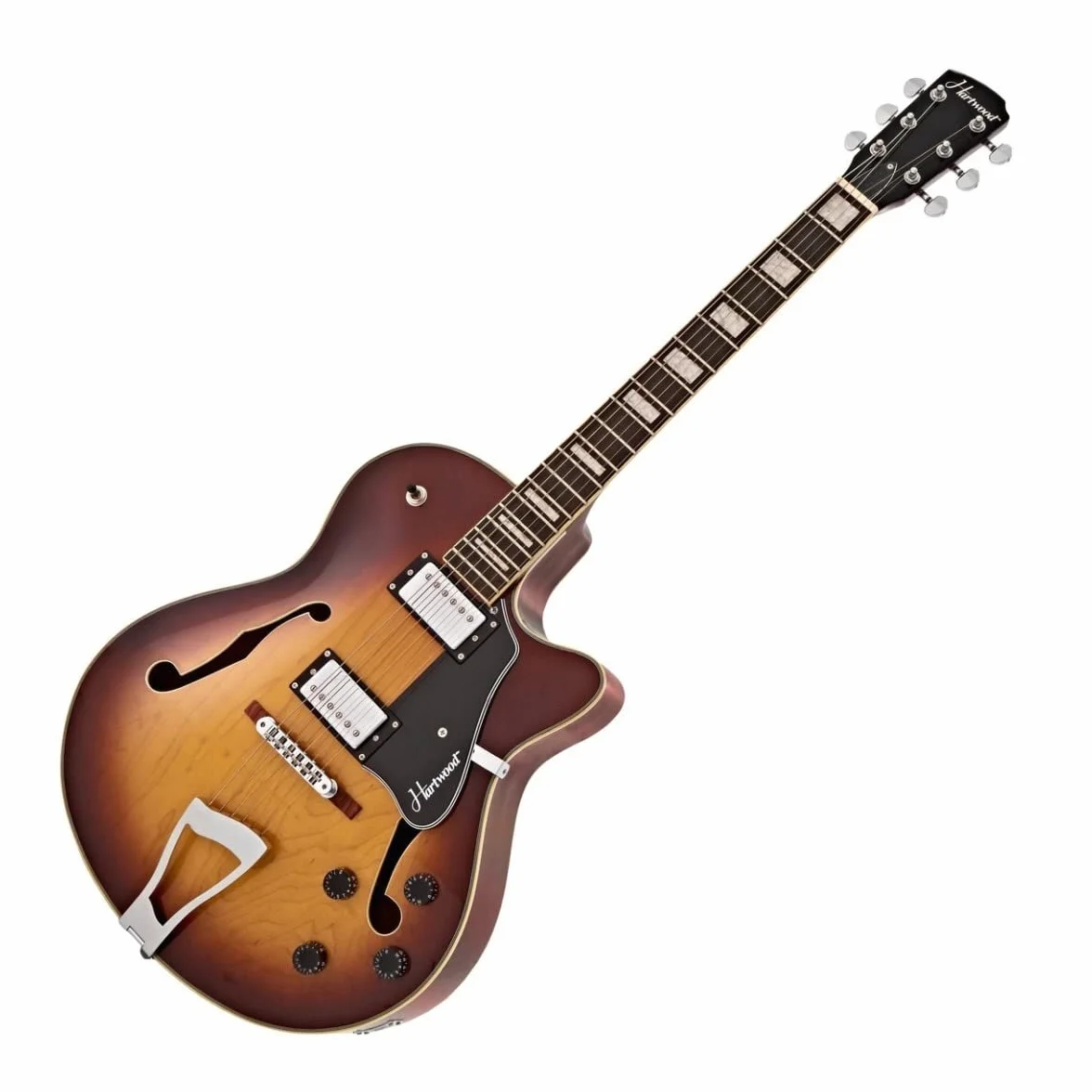 Hartwood Novella Chitarra Elettrica Hollowbody Jazz Vintage Sunburst
