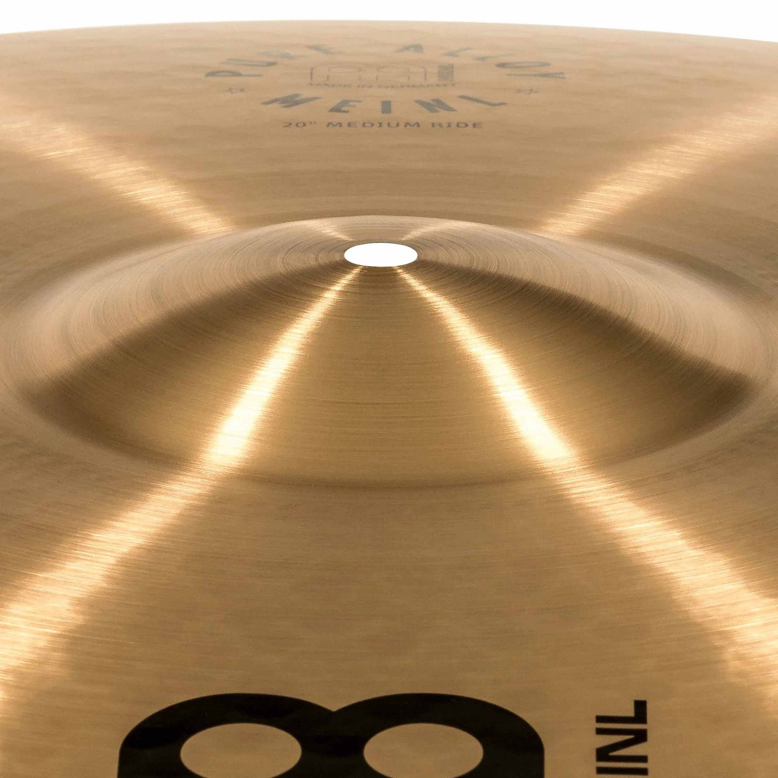 Meinl Cymbals Pure Alloy Piatto Ride Medium 20 pollici (50,80cm) per Batteria - Bronzo puro in Lega, Finitura Tradizionale (PA20MR)