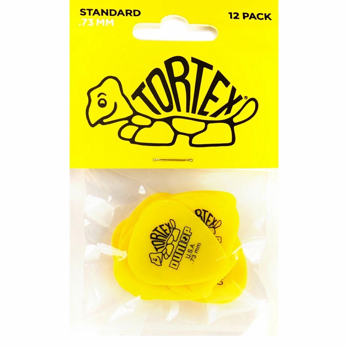 Dunlop Tortex - Plettri standard per chitarra, 73 mm, 1 dozzina