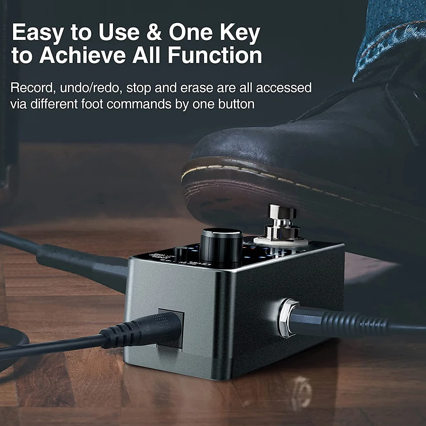 LEKATO Triple Looper con alimentatore di rete Syncron Recording Elettrico Auto Loop Pedale Effetti 18 Minuti Tempo di Registrazione Unlimited Overdub Guitar Looper Station per Chitarre Bass