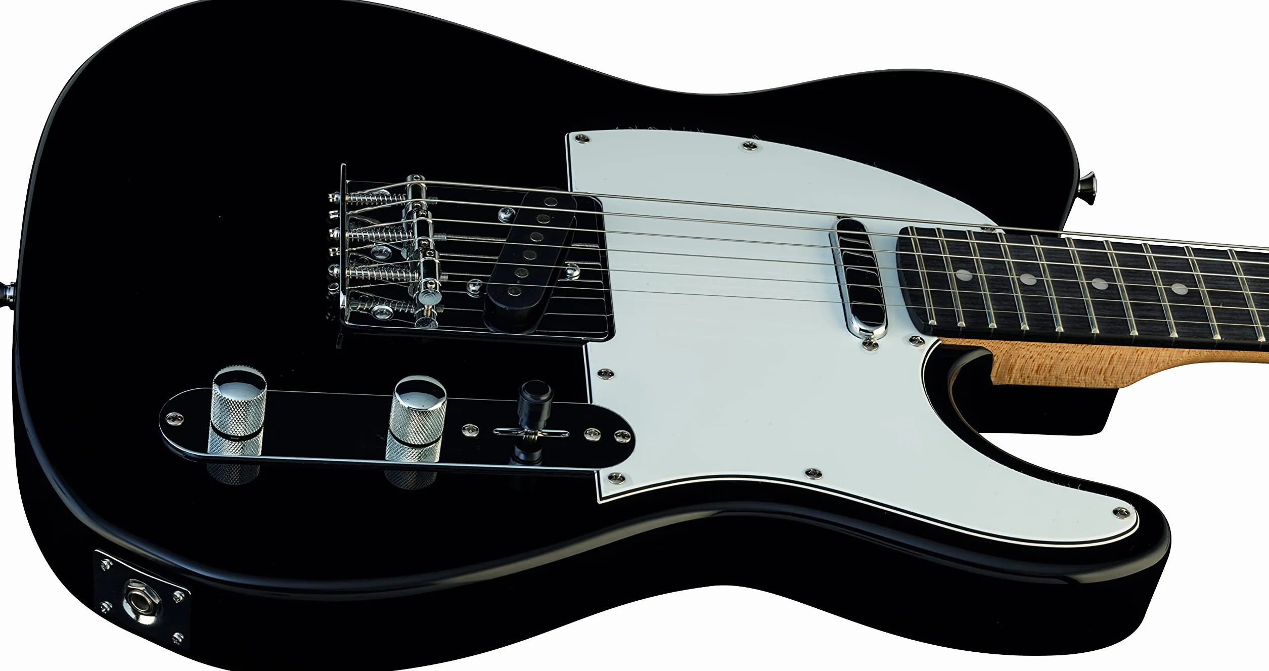 Eko VT-380 BLACK, Chitarra Elettrica Forma TELE, Colore Nero e Bianco