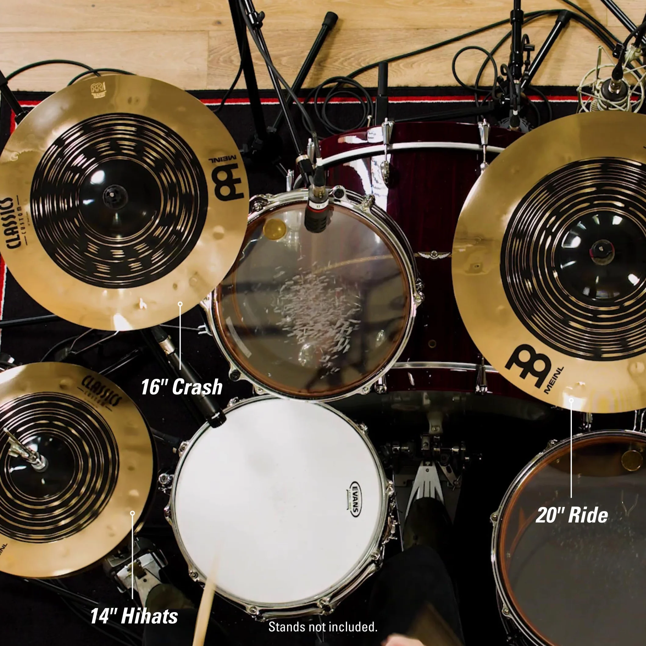 Meinl Cymbals Classics Custom Dual Set Box Pack di Piatti completo (35,56-50,80cm) per Batteria - Bronzo B12, Finitura Scura e Brillante (CCDU141620)
