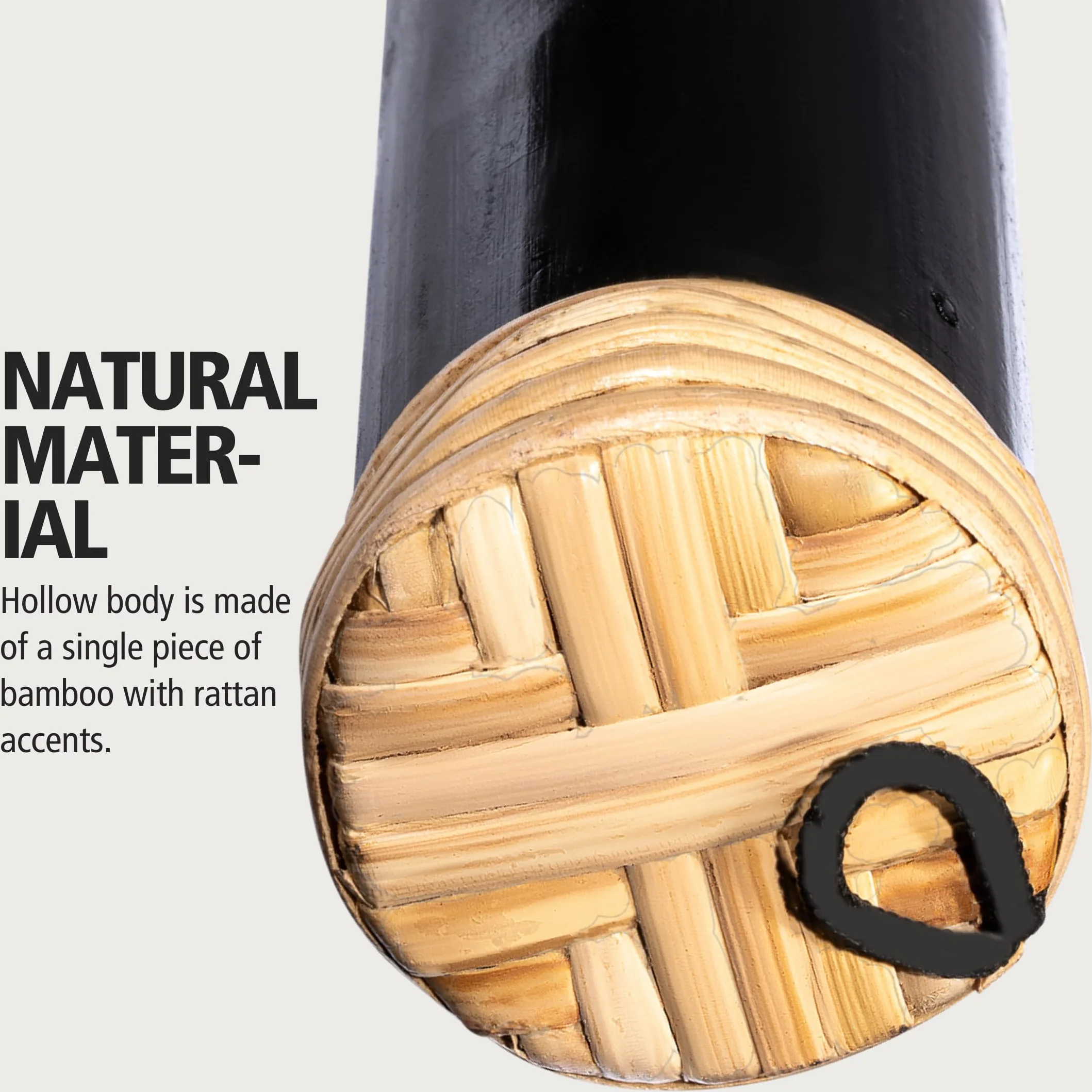 Meinl Percussion rs1bk di M/L 80 cm, 31.5 pollici, in bambù Rain Stick Nero