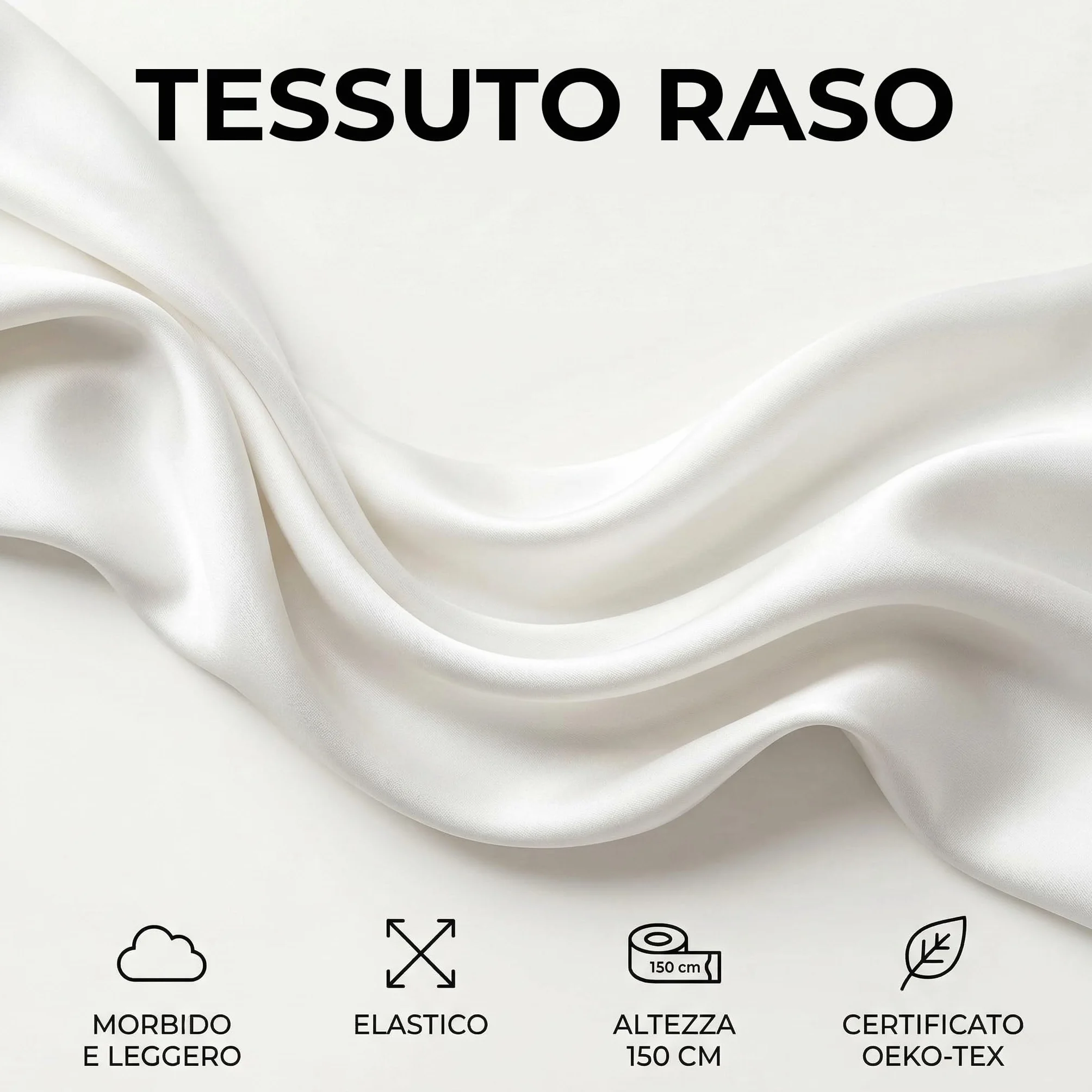 Galeone - Tessuto Raso Jersey Tinta Unita al Metro da Tappezzeria per Interno o Esterno