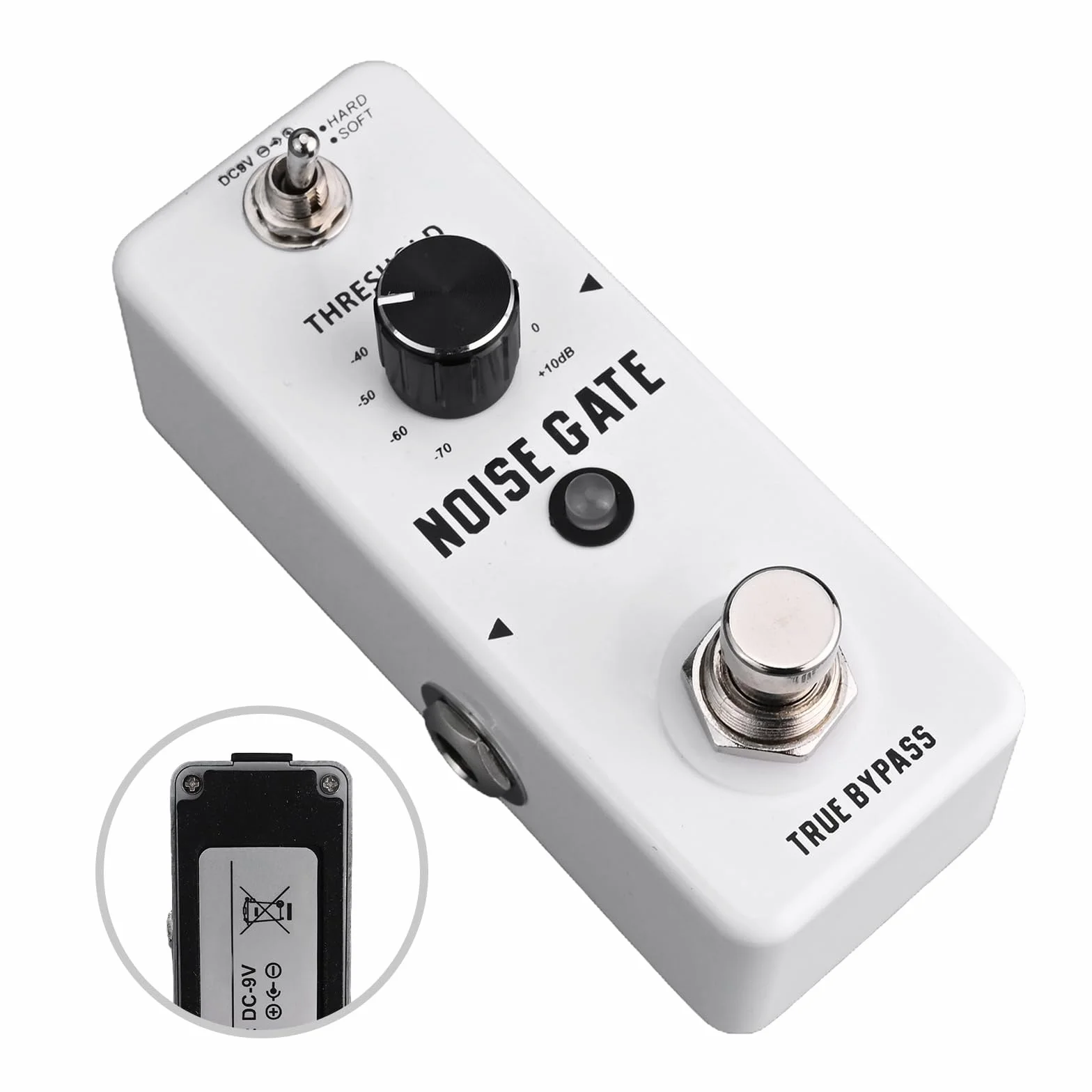 Noise Gate, LEF-319 Pedale per chitarra acustica, effetto soppressore del rumore, 2 modalità, per chitarra elettrica