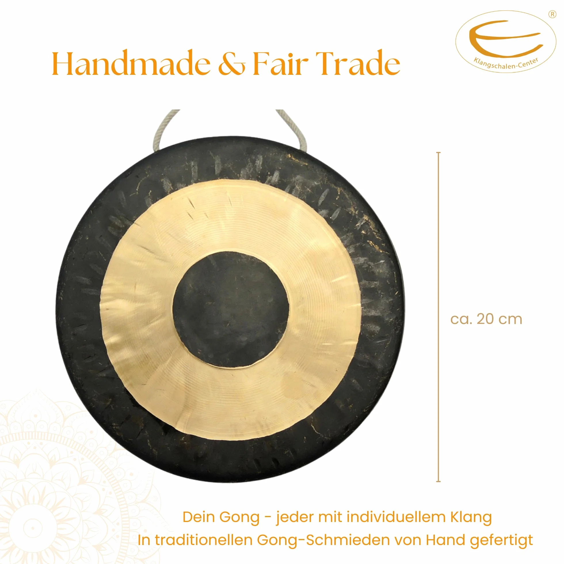 Originale Tam Tam Gong, whood Chau Gong 20 cm di 7020 di