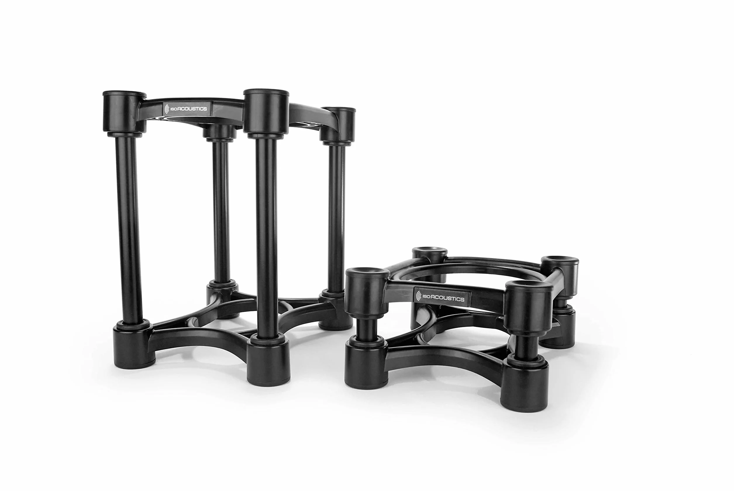 IsoAcoustics Iso-Stand Series Speaker Isolation Stands with Height & Tilt Adjustment: Iso-155 (15.5 x 19 cm) Pair